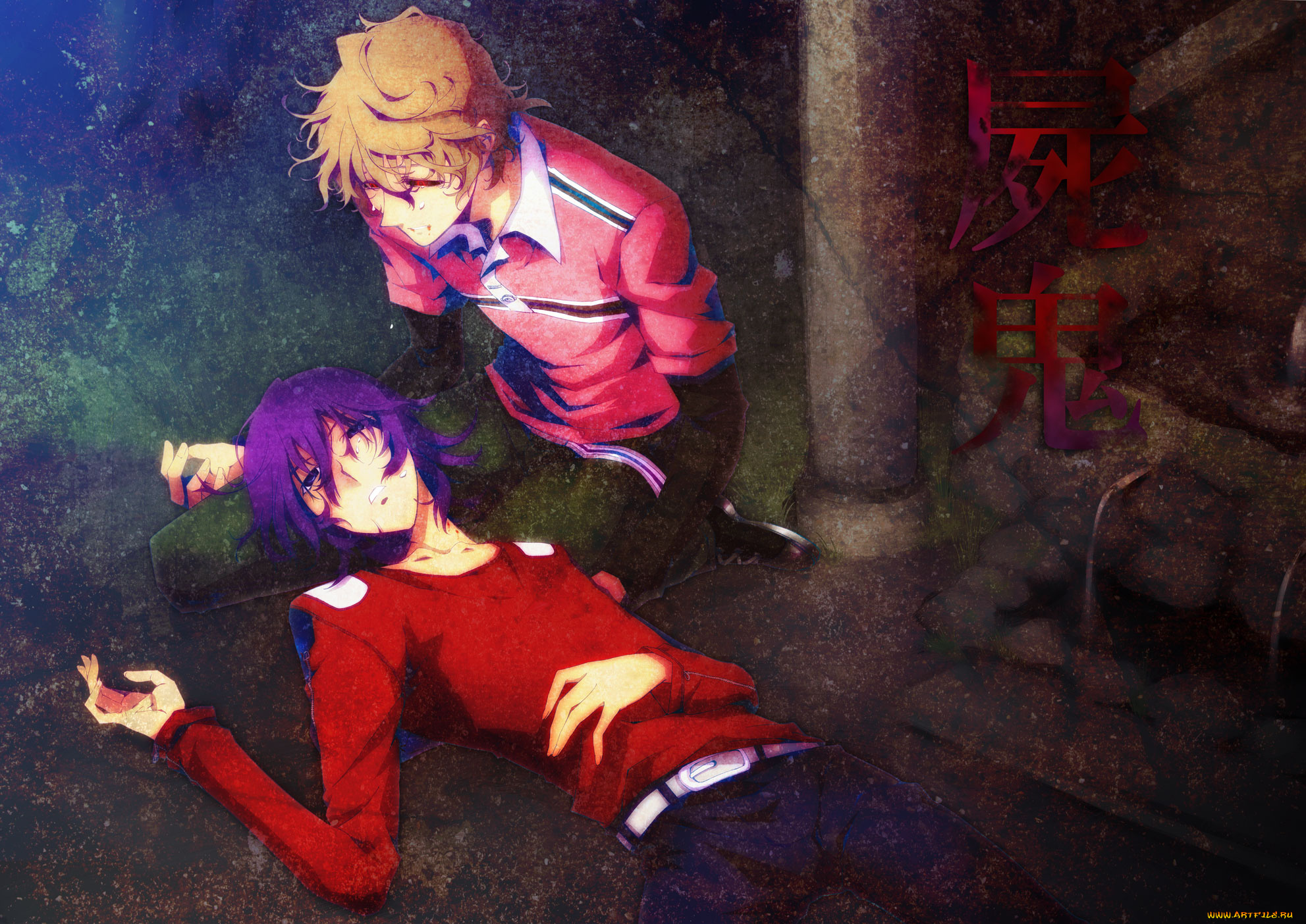 аниме, shiki, парни