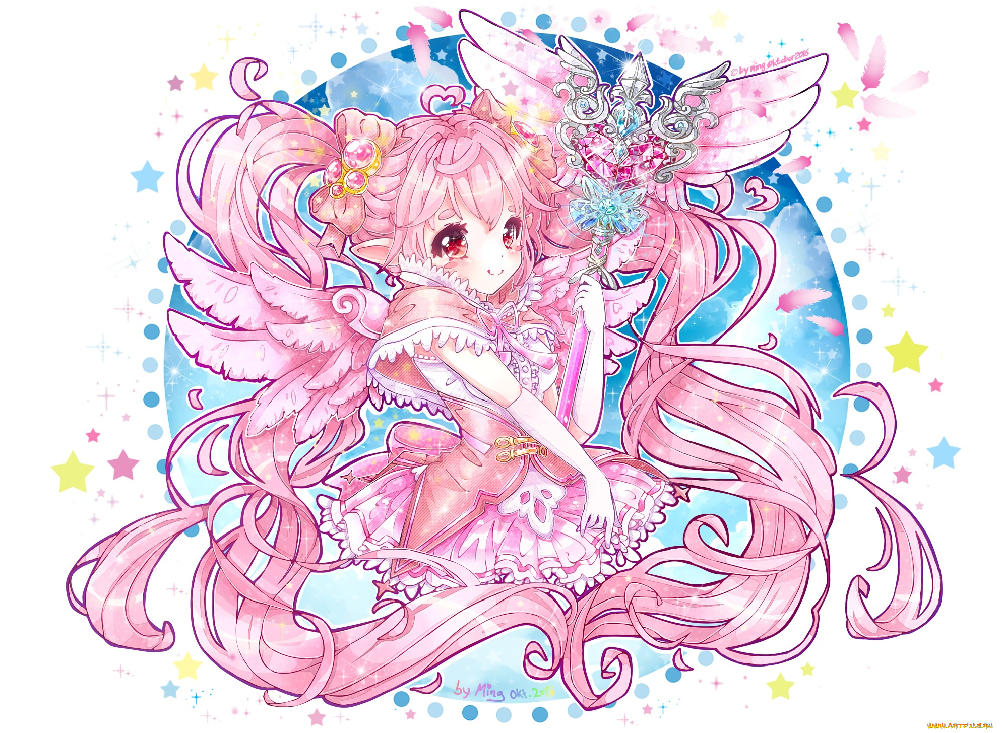 аниме, ангелы, , демоны, девочка