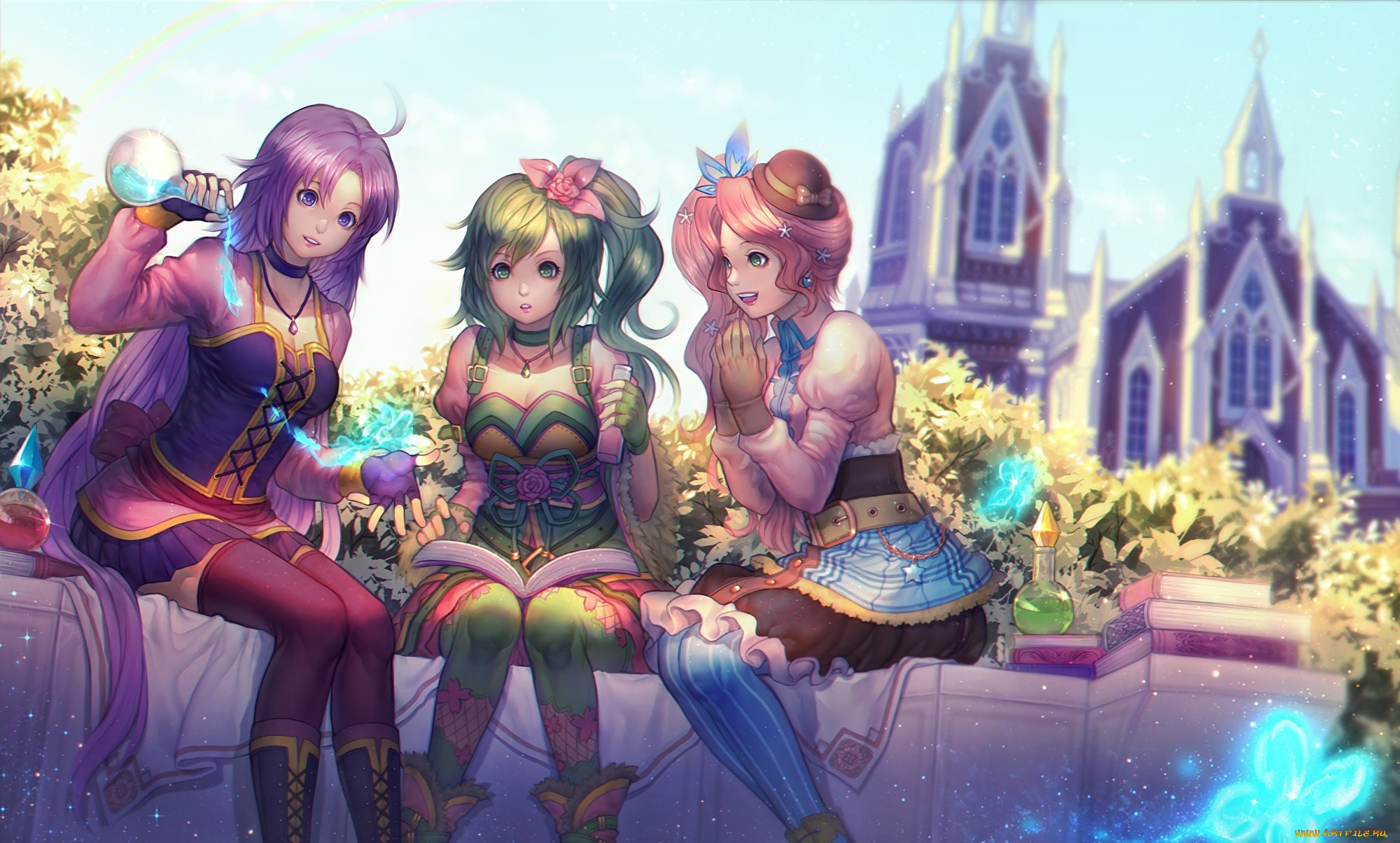 аниме, магия, , колдовство, , halloween, slapmyface, девушки