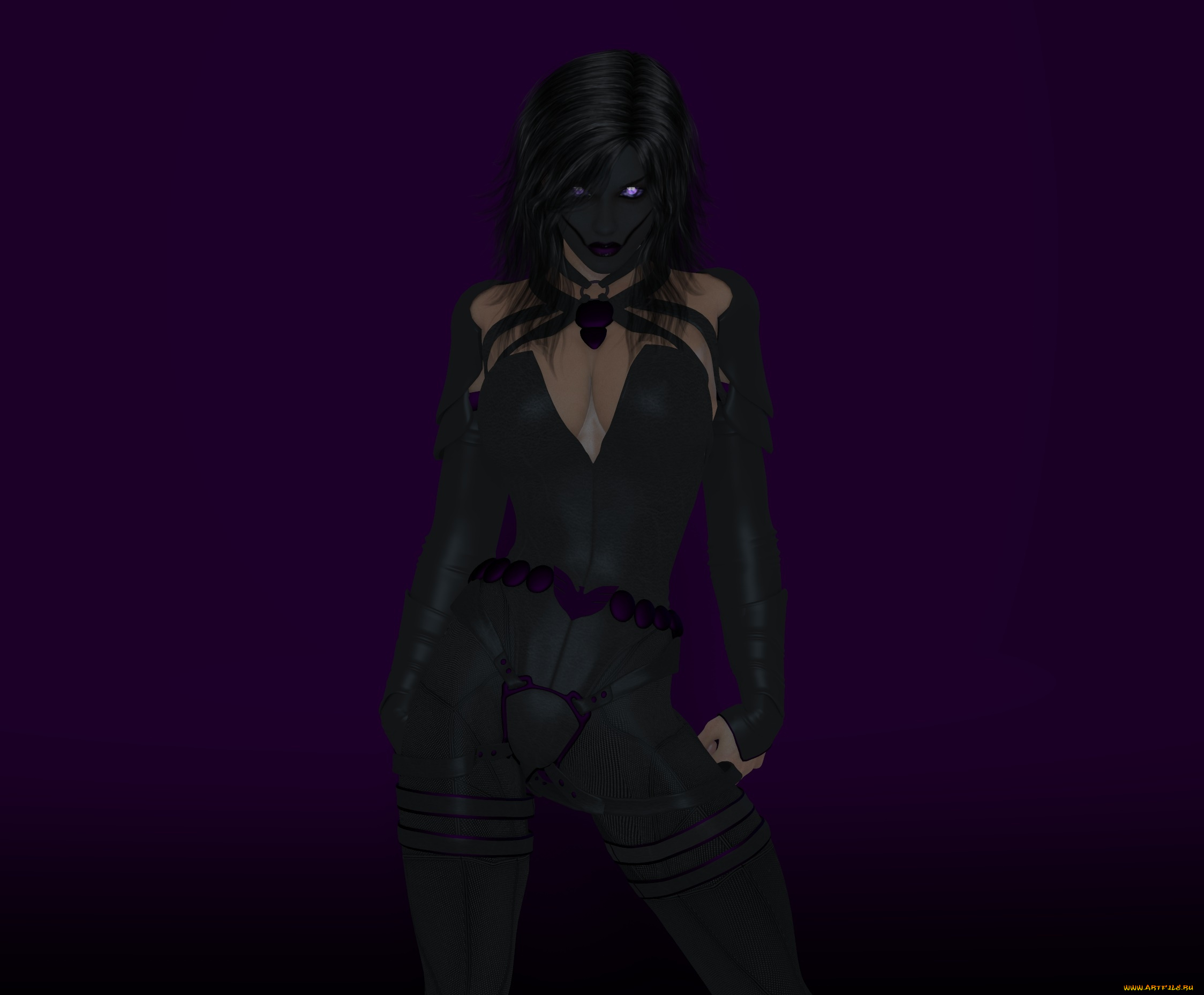 3д, графика, существа, , creatures, девушка, взгляд, фон