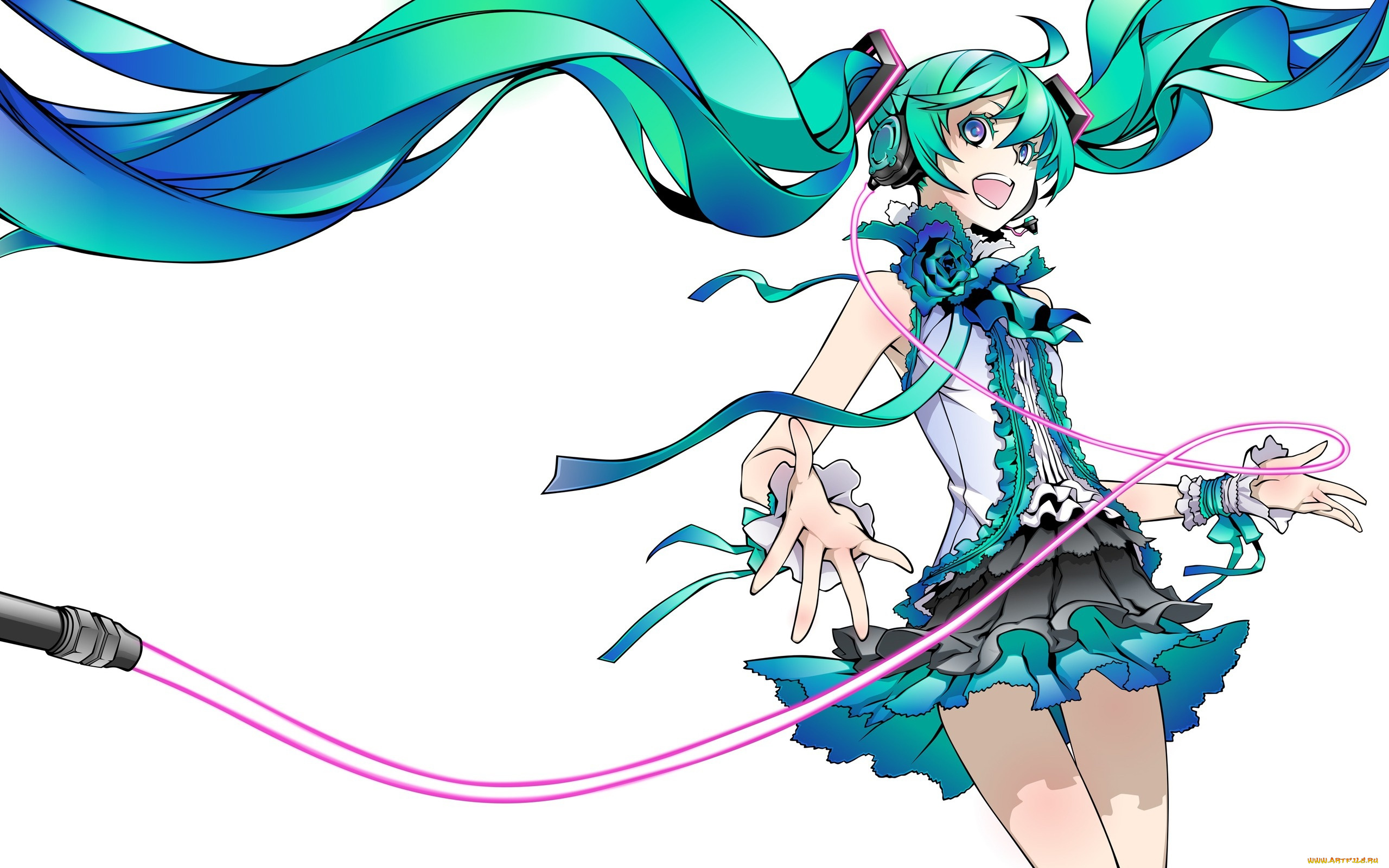 аниме, vocaloid, фон, девушка, взгляд