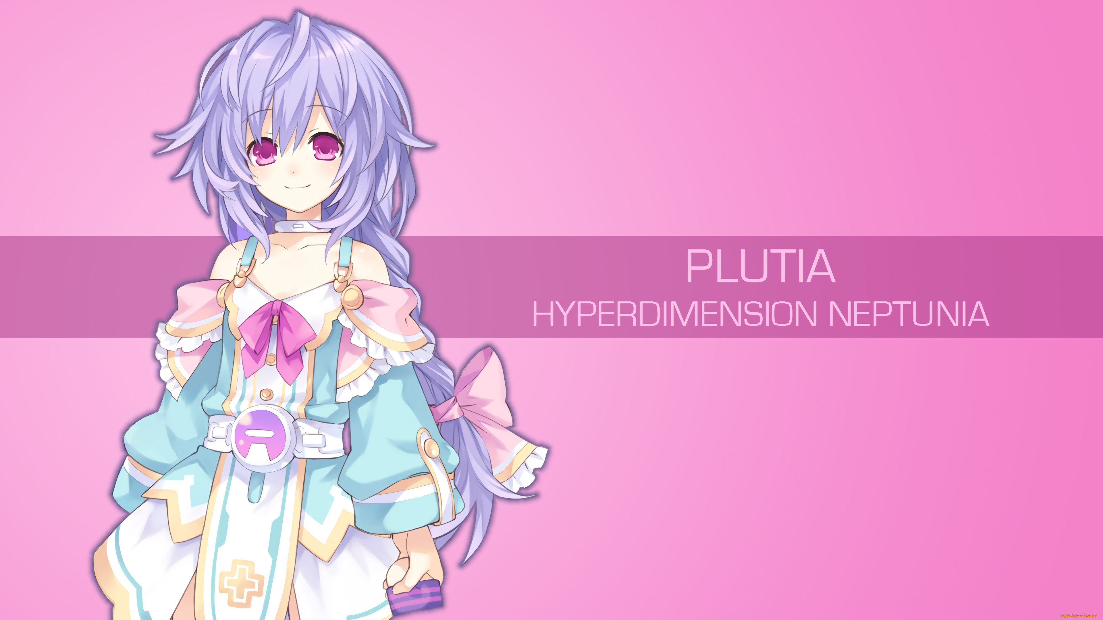 аниме, hyperdimension, neptunia, взгляд, девушка, фон