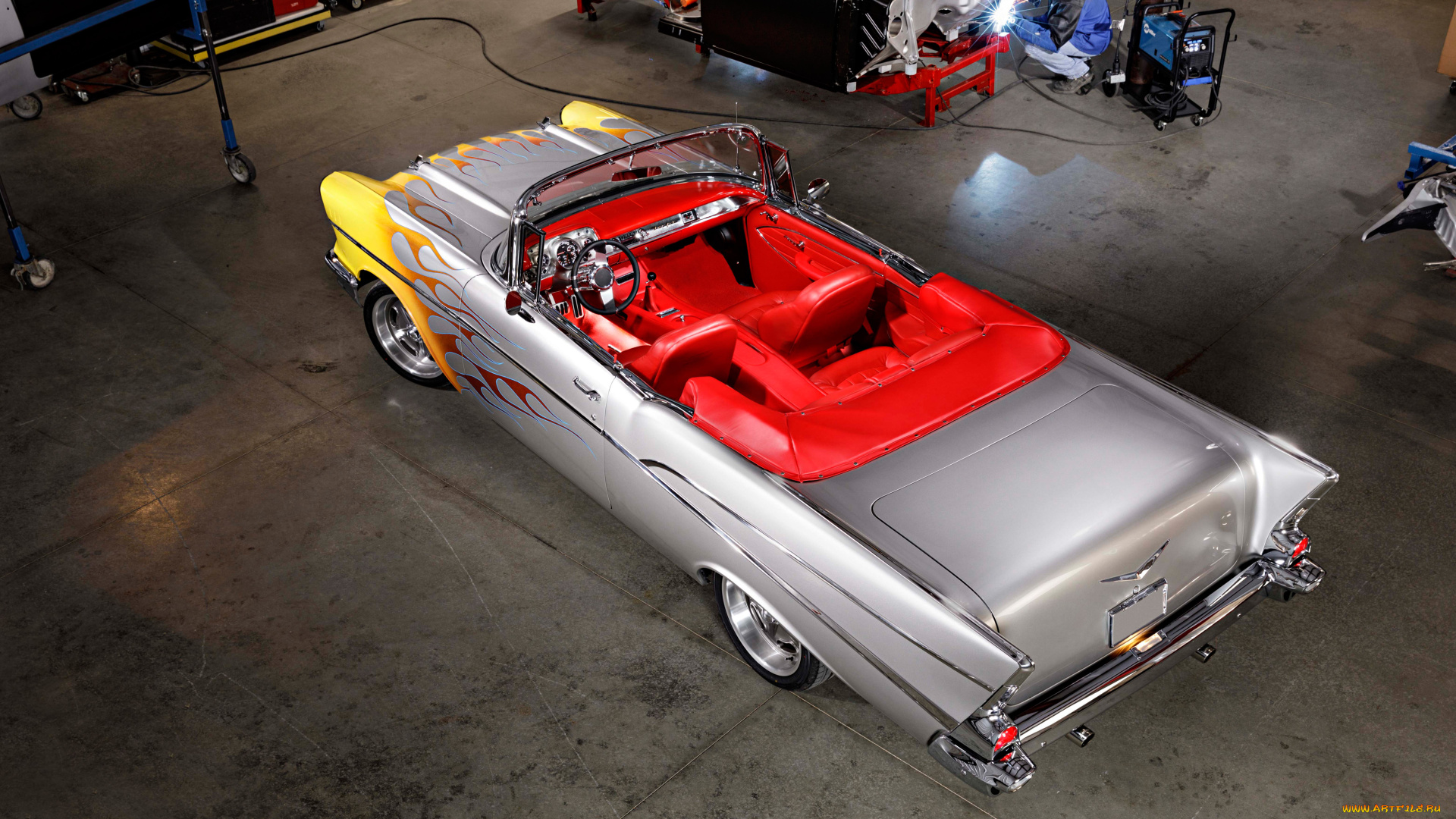 1957-chevrolet-convertible, автомобили, chevrolet