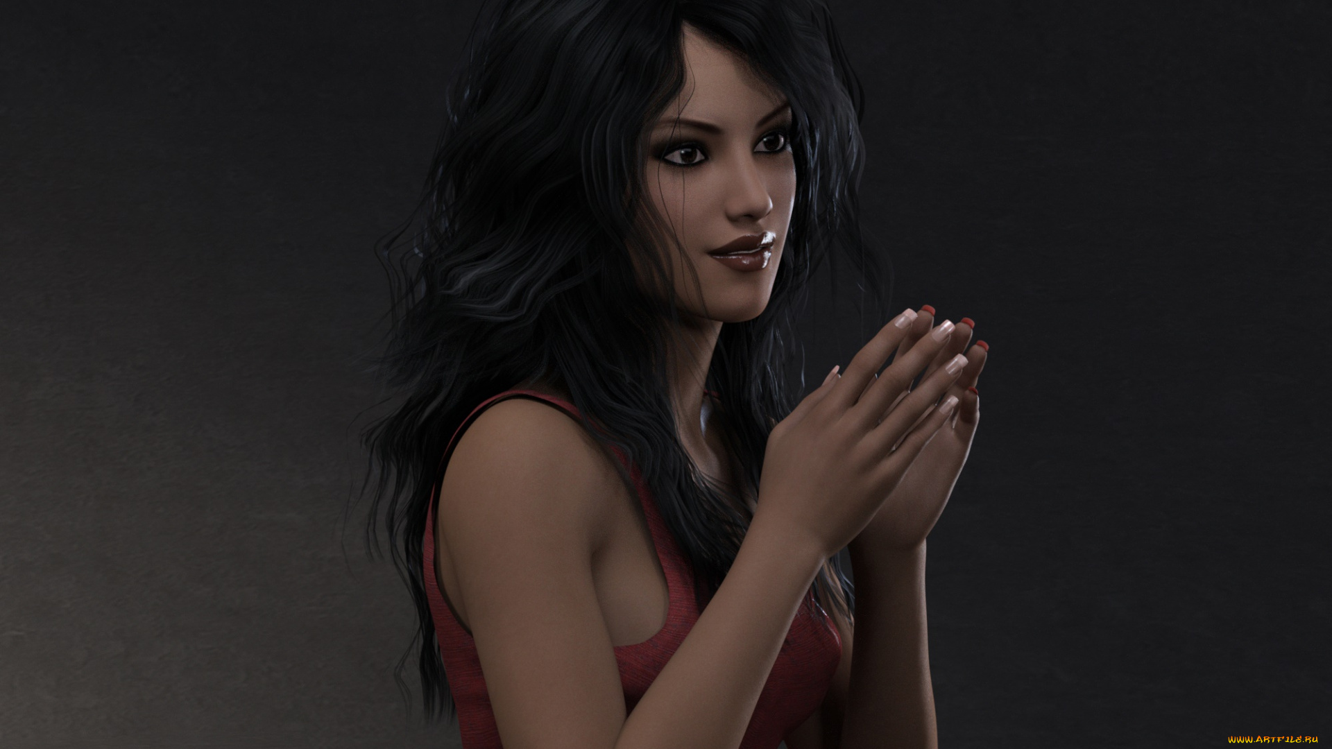 3д, графика, люди, , people, девушка, взгляд, фон