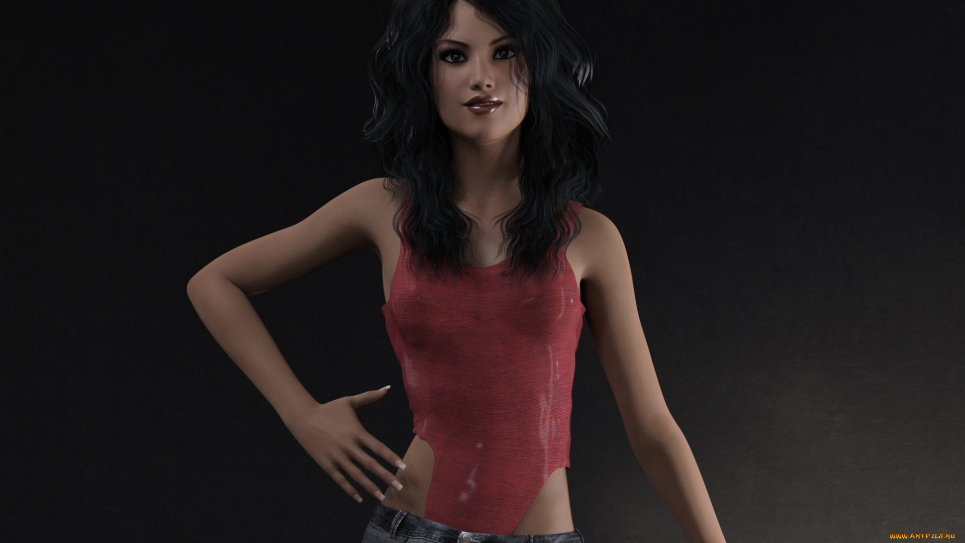 3д, графика, люди, , people, девушка, взгляд, фон