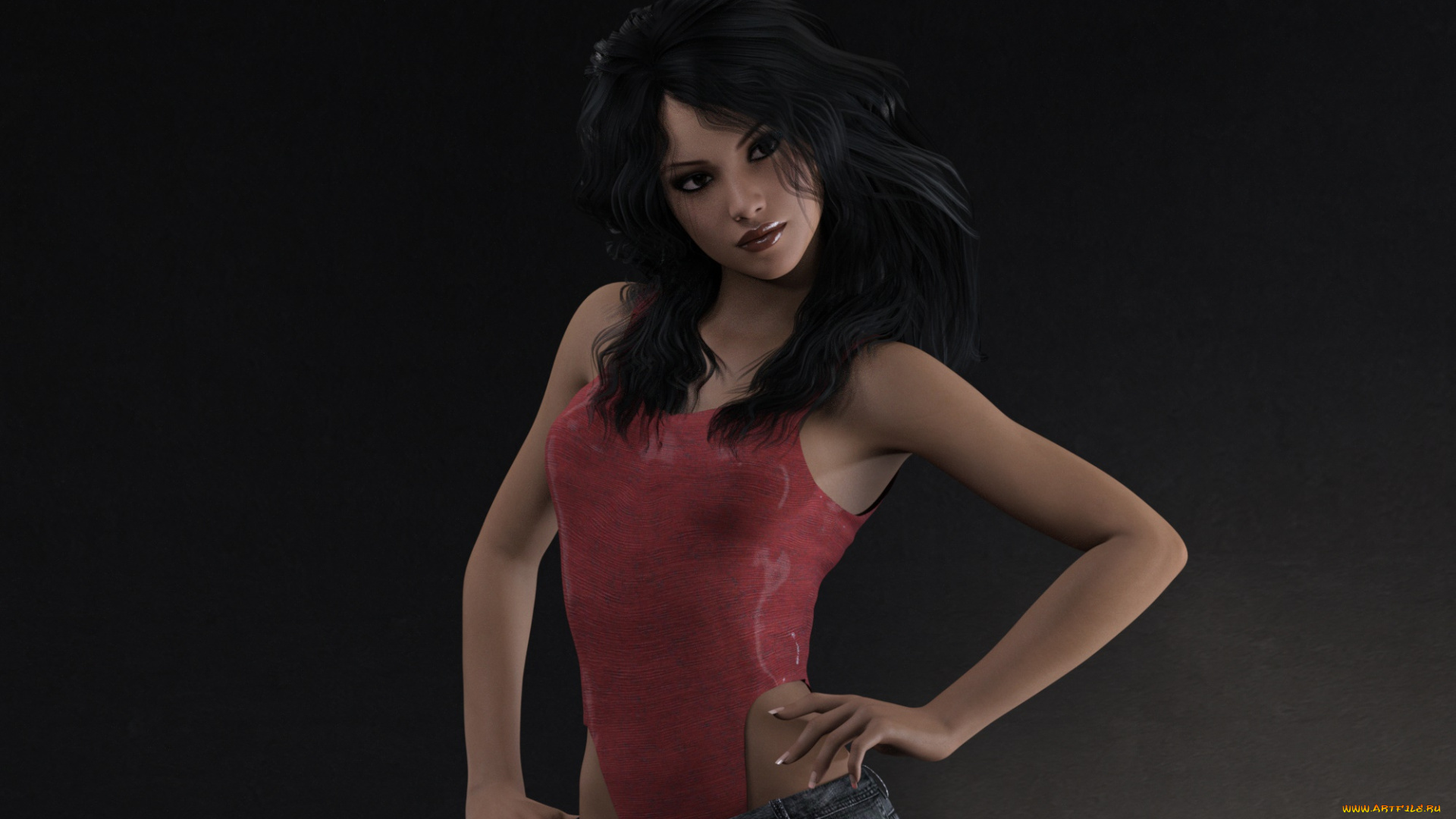 3д, графика, люди, , people, фон, взгляд, девушка