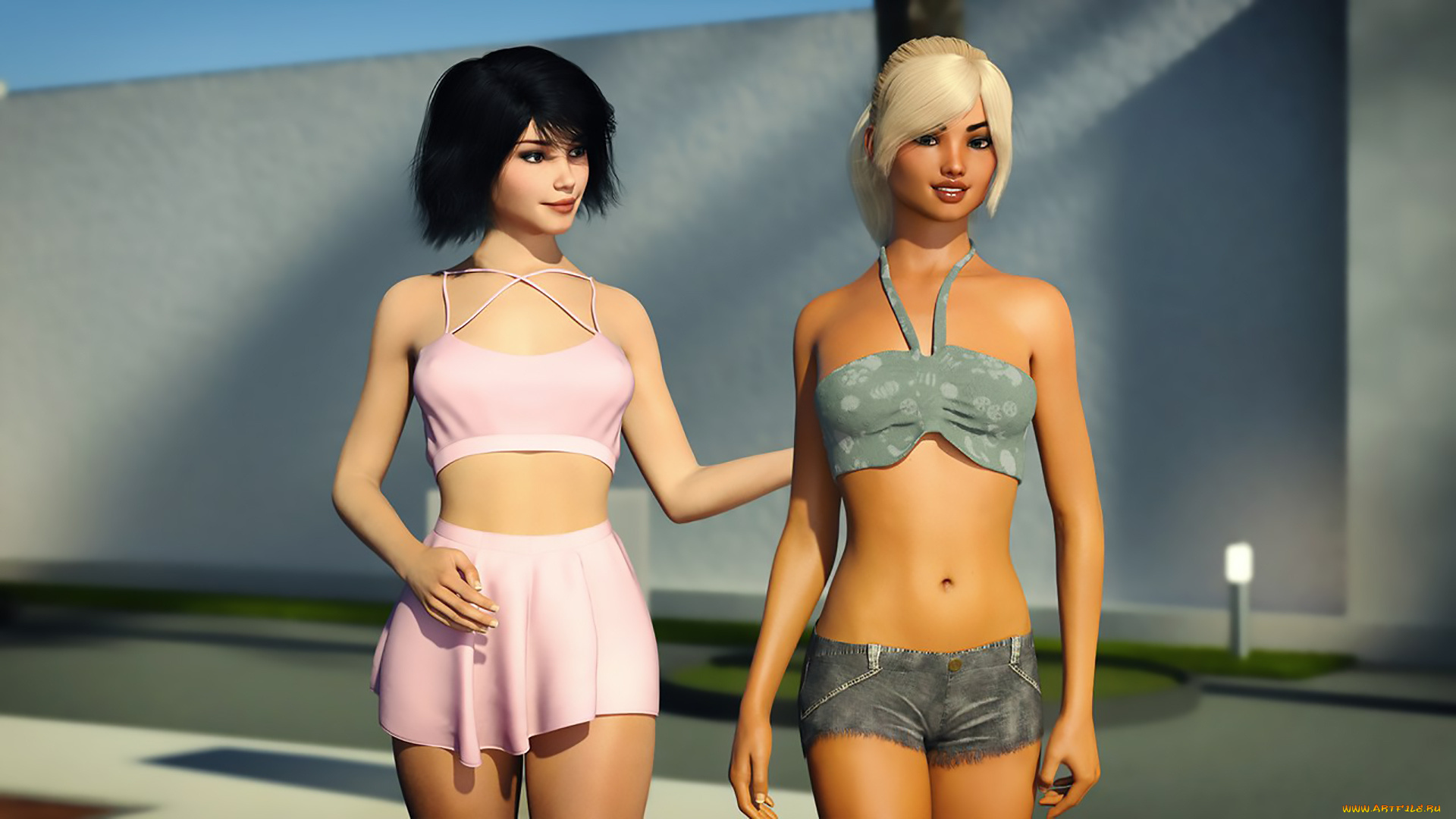 3д, графика, люди, , people, взгляд, девушки, фон