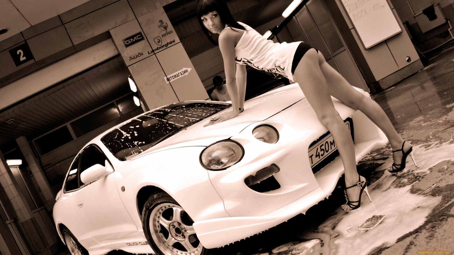 автомобили, -авто, с, девушками, celica, toyota