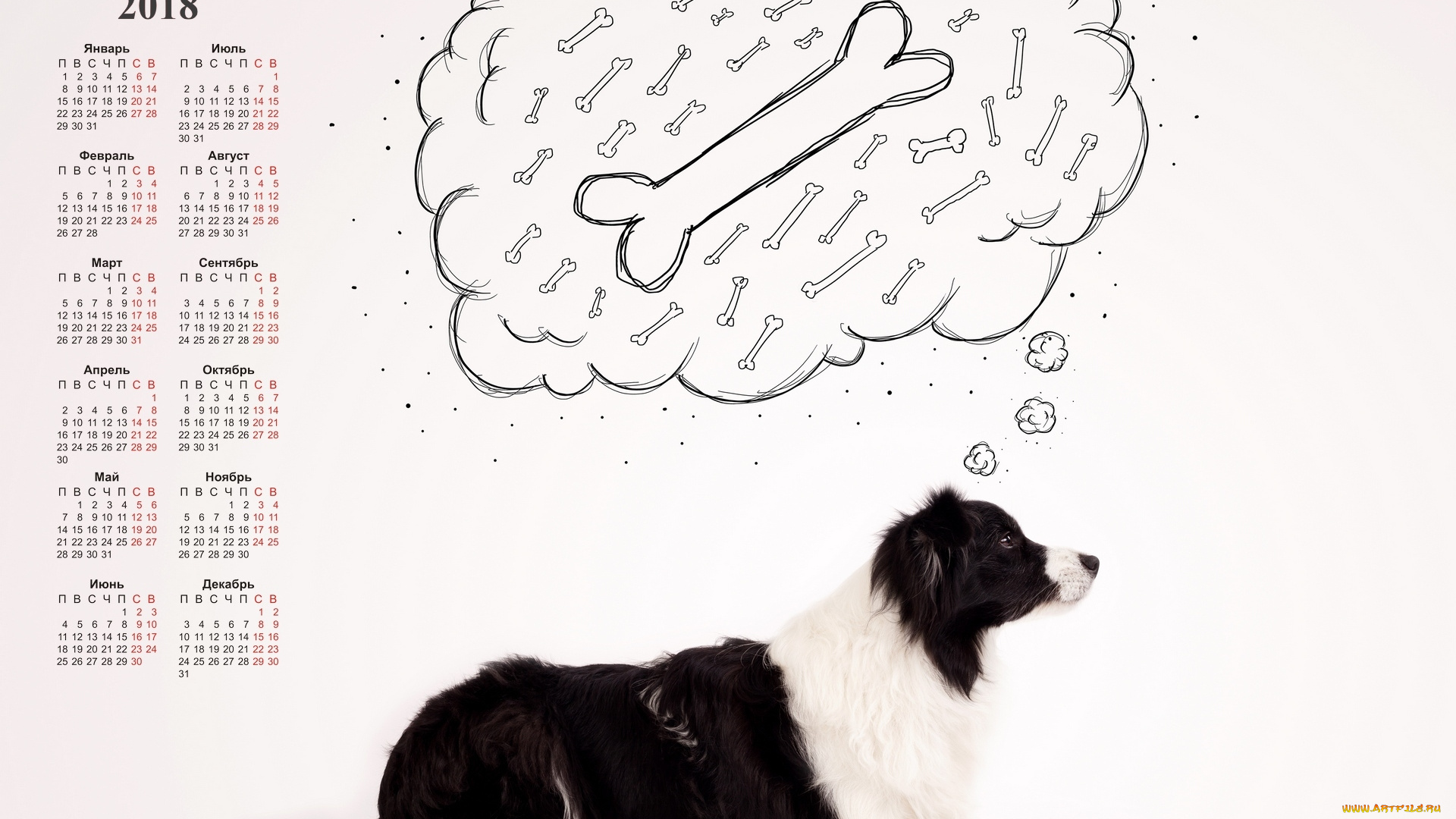 календари, животные, собака, профиль