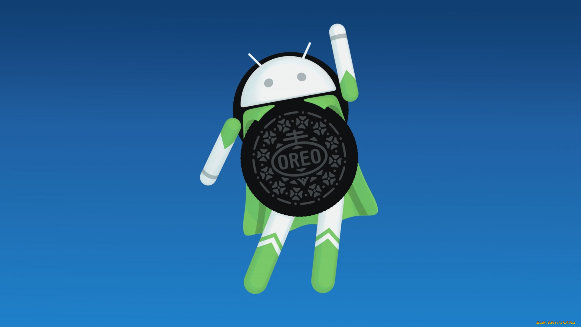 компьютеры, android, логотип, фон