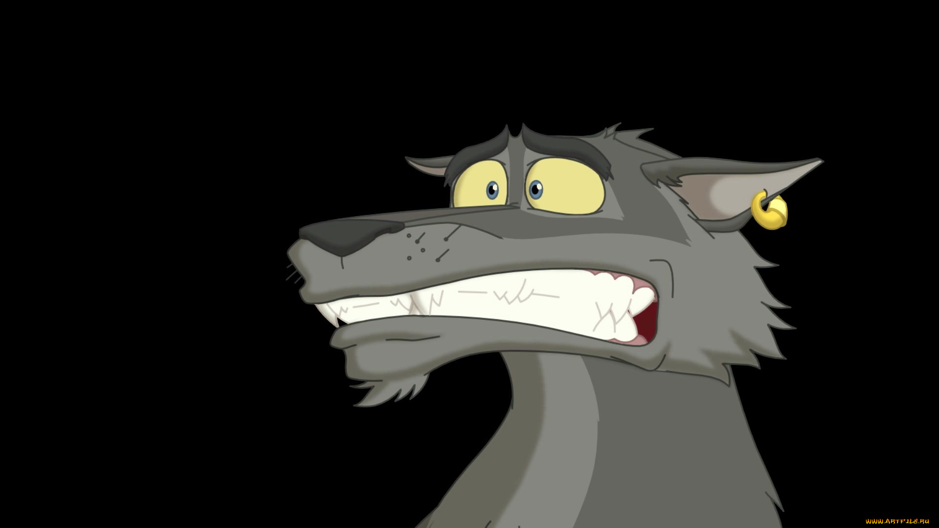 мультфильмы, иван, царевич, и, серый, волк, 3, черный, фон, волк, эмоции