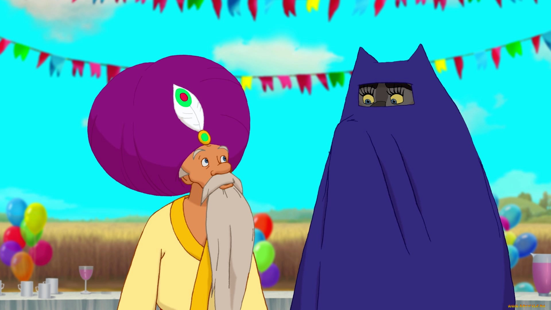 мультфильмы, иван, царевич, и, серый, волк, 3, дедушка, борода, паранджа