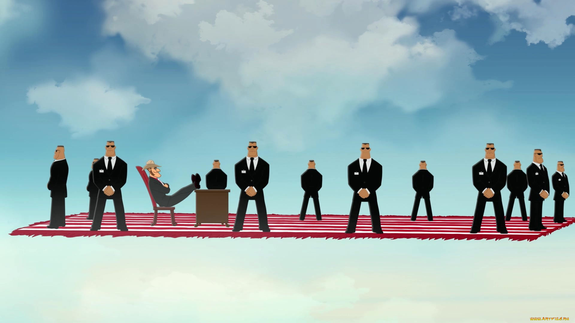 мультфильмы, иван, царевич, и, серый, волк, 3, ковер, люди, облака, охрана