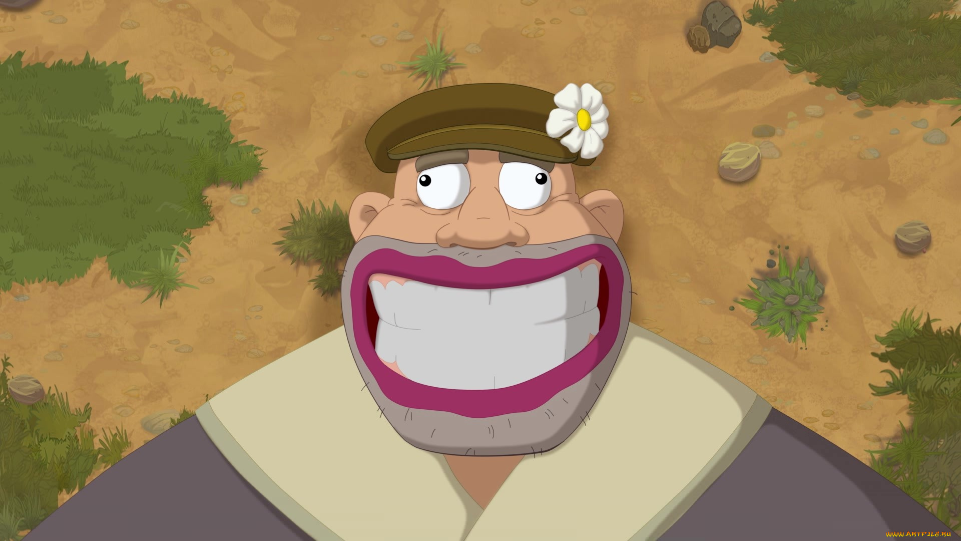 мультфильмы, иван, царевич, и, серый, волк, 3, мужчина, лицо, цветок, кепка, эмоции