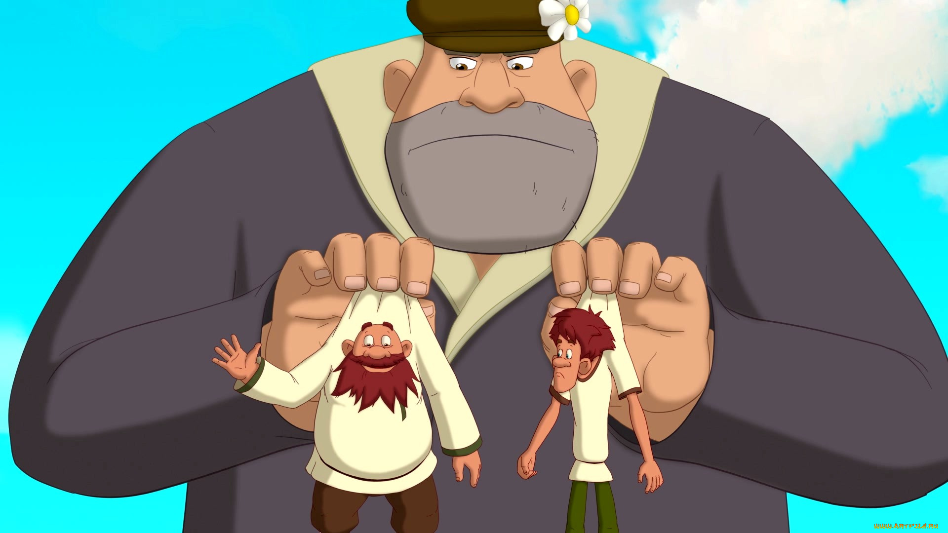 мультфильмы, иван, царевич, и, серый, волк, 3, великан, мужчина, эмоции