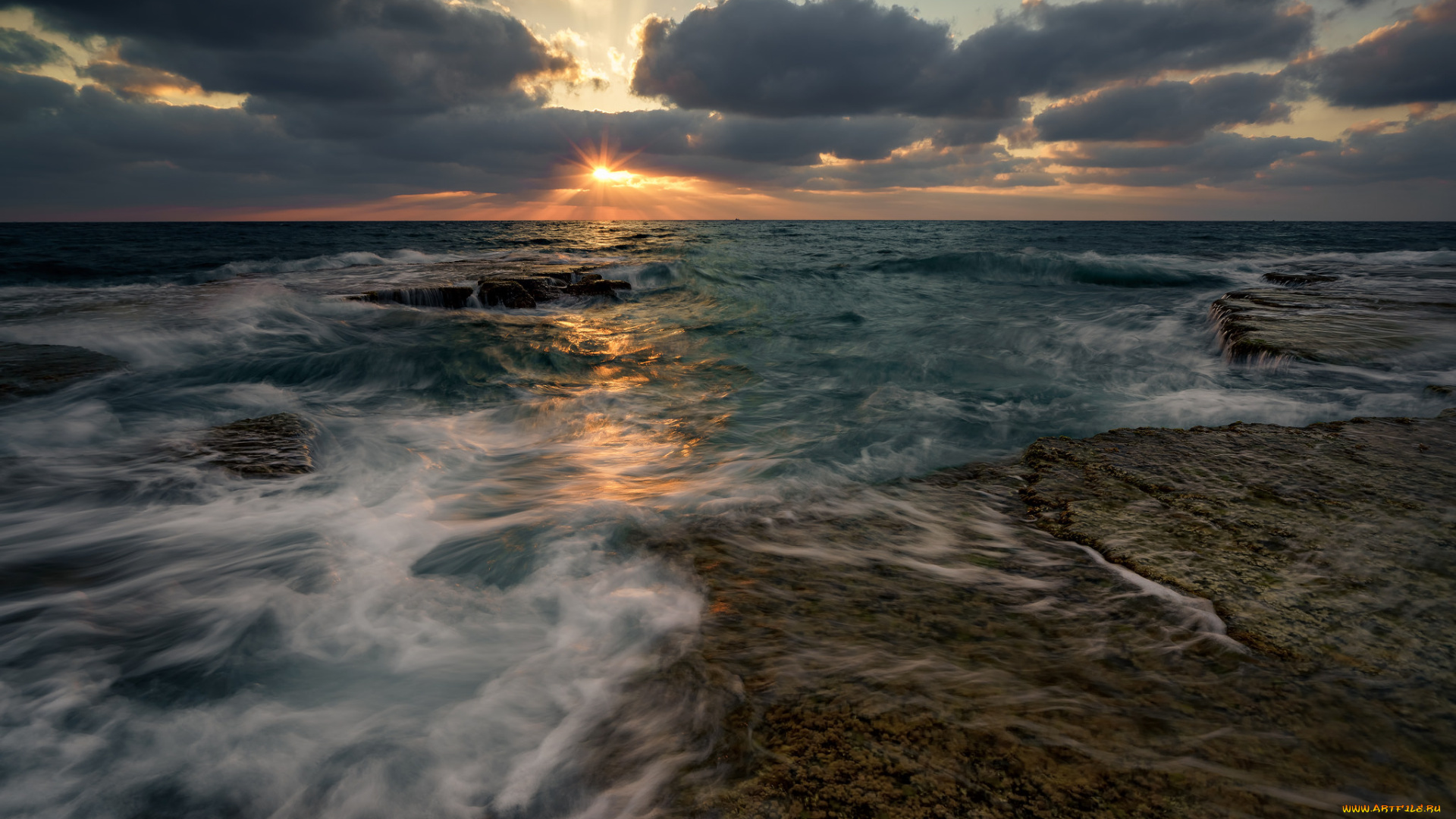 природа, побережье, простор