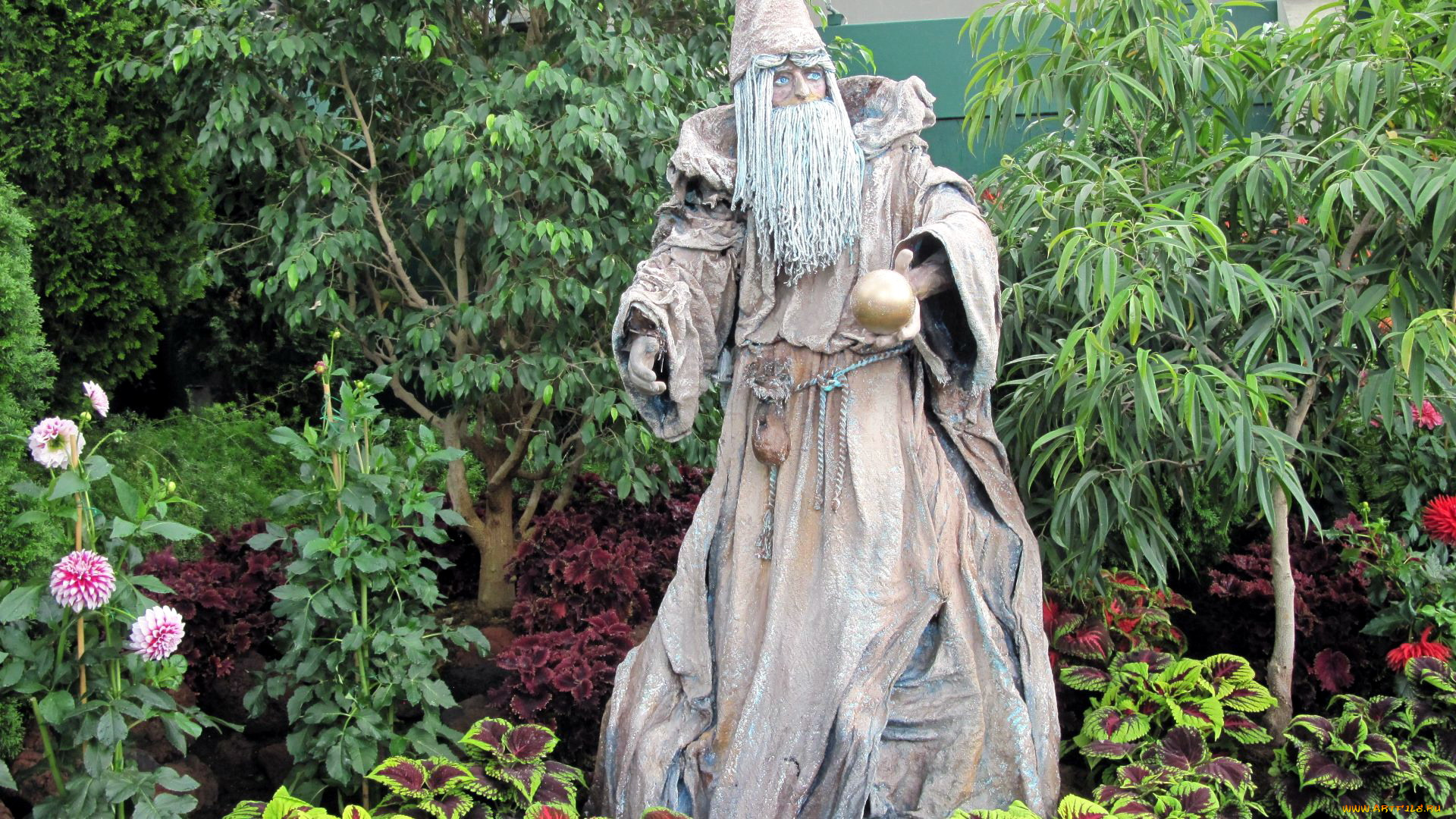 разное, садовые, и, парковые, скульптуры, колдун