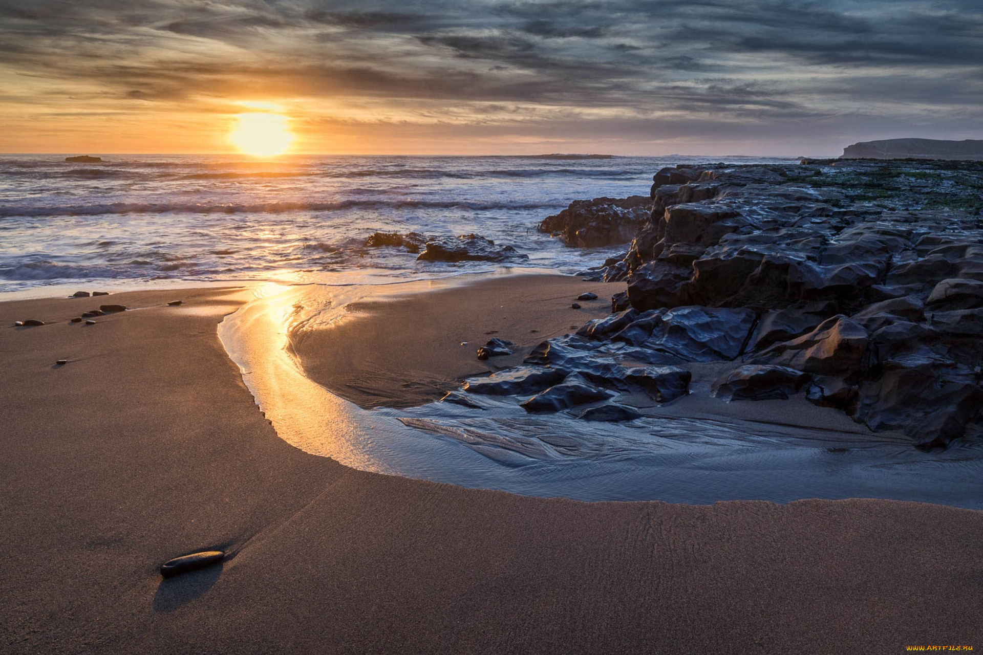 природа, побережье, простор