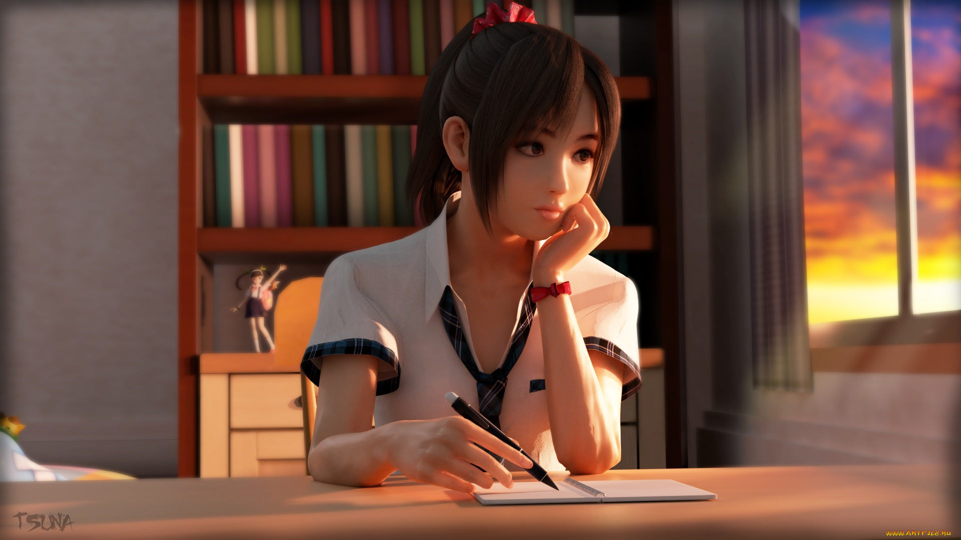 3д, графика, люди, , people, фон, взгляд, девушка