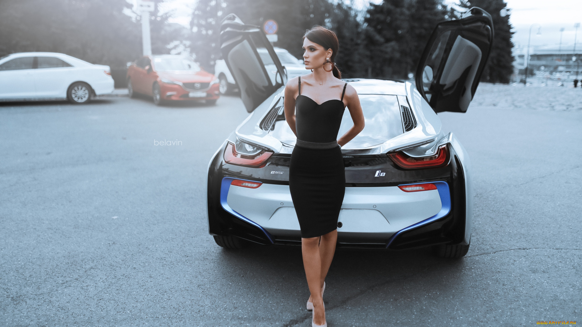 брюнетка, и, bmw, i8, автомобили, -авто, с, девушками, электрокар, bmw, брюнетка, обтягивающее, платье, женщины, уличное, черным, платьем, с, автомобилями, высокие, каблуки