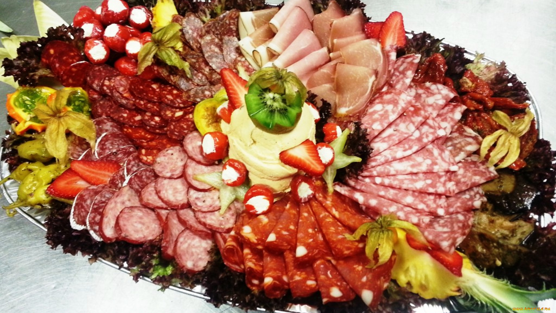 еда, колбасные, изделия, киви, колбаса