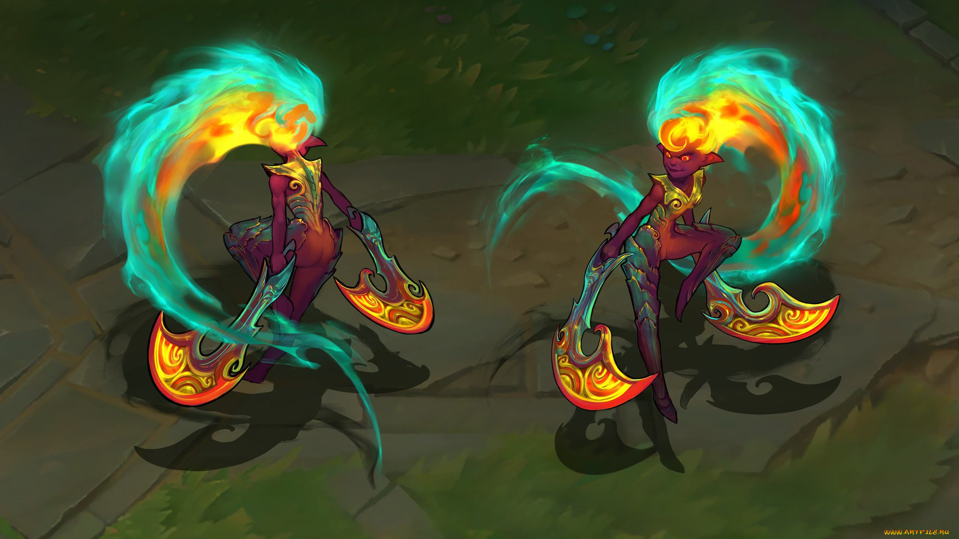 фэнтези, существа, оружие, девочки