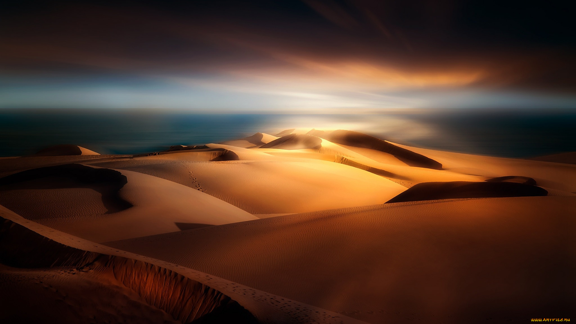 природа, пустыни, испания, дюны, канары, песок