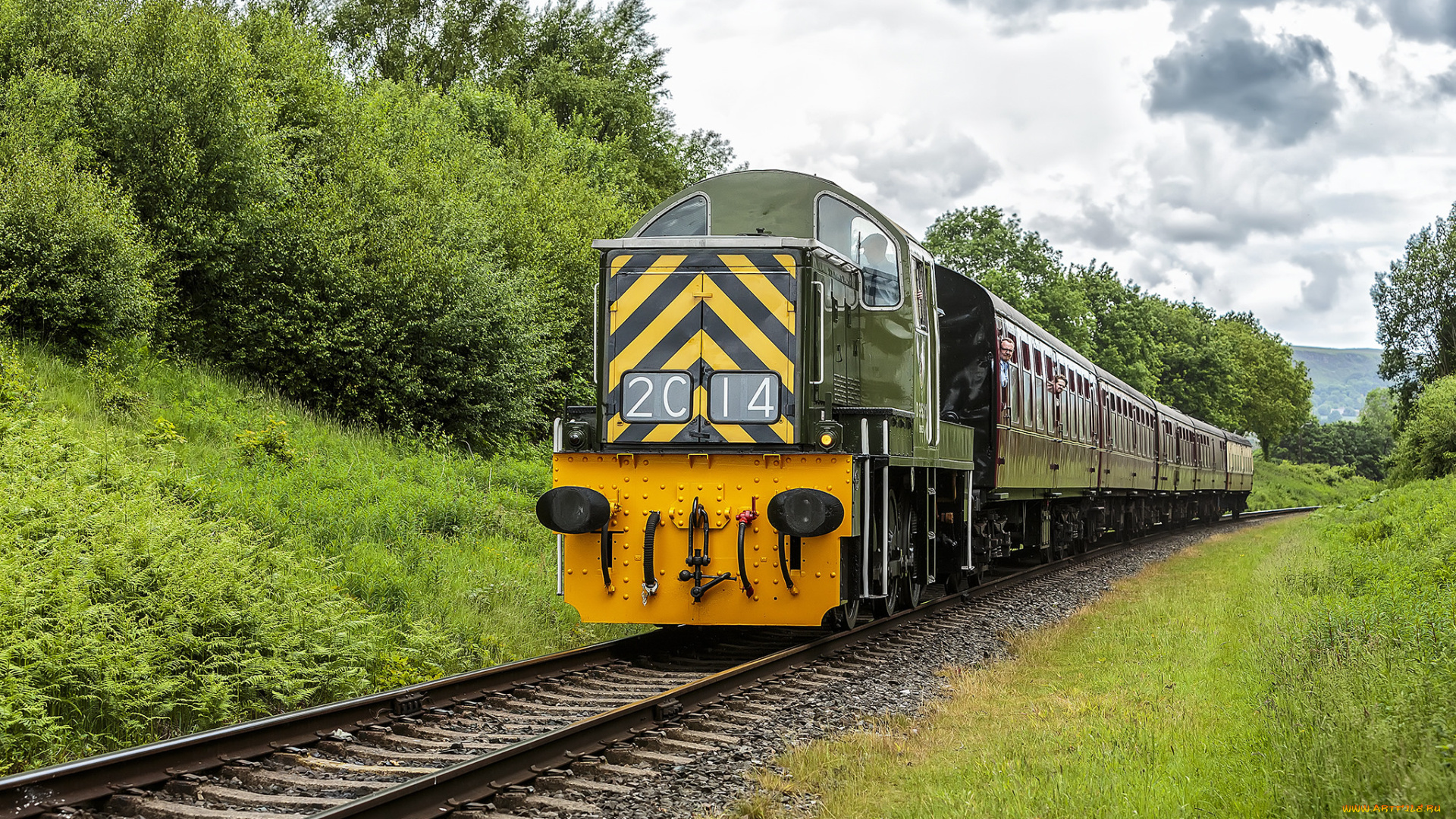 техника, поезда, локомотив, состав