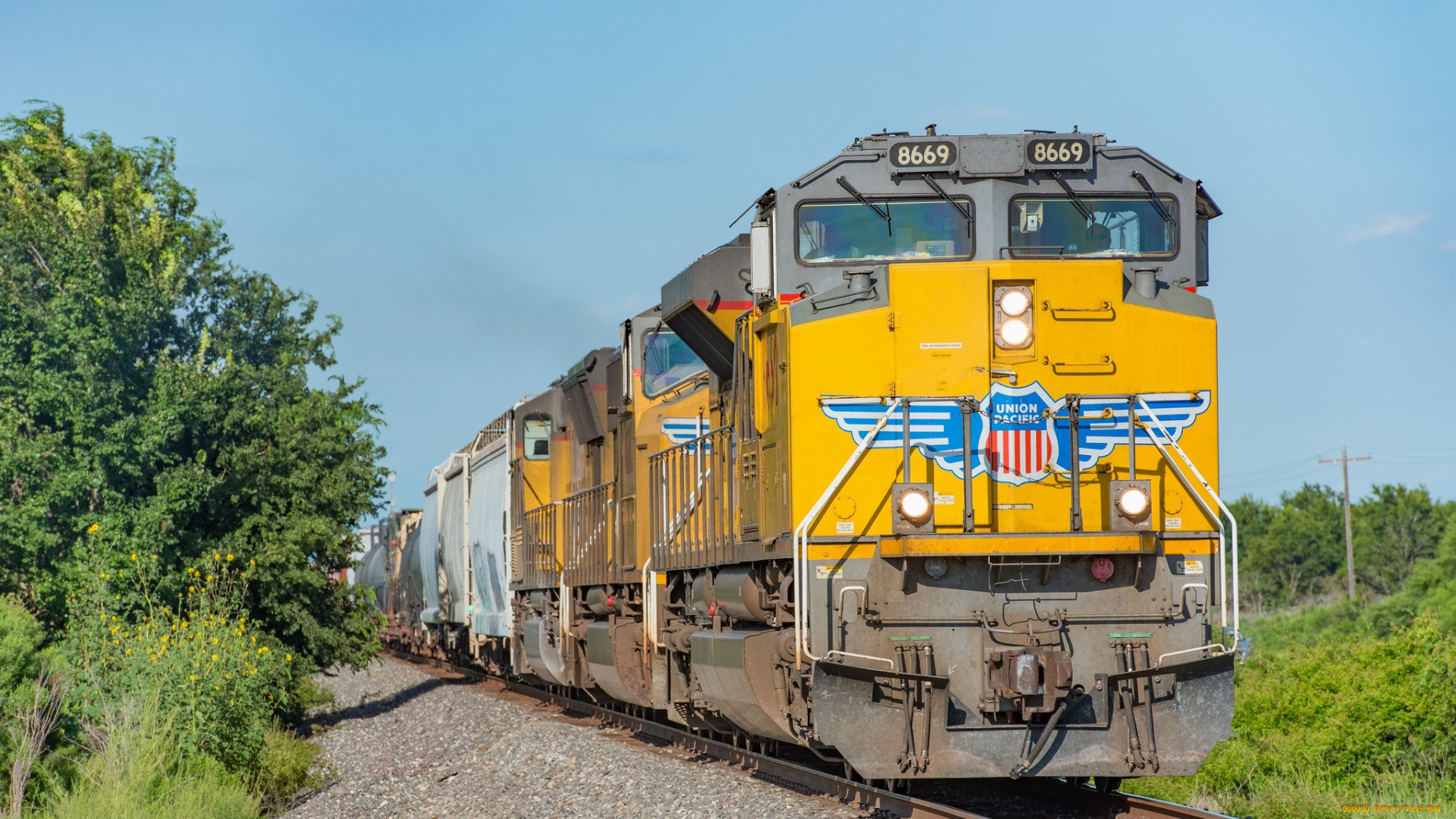 техника, поезда, локомотив, состав