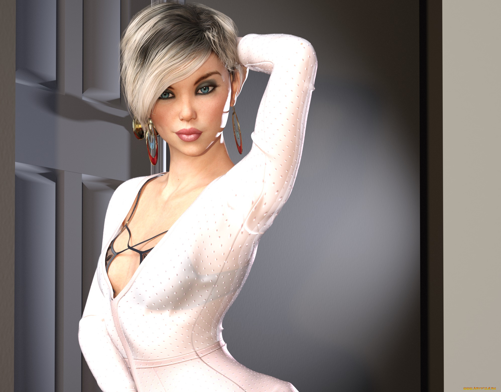 3д, графика, люди, , people, взгляд, девушка, фон