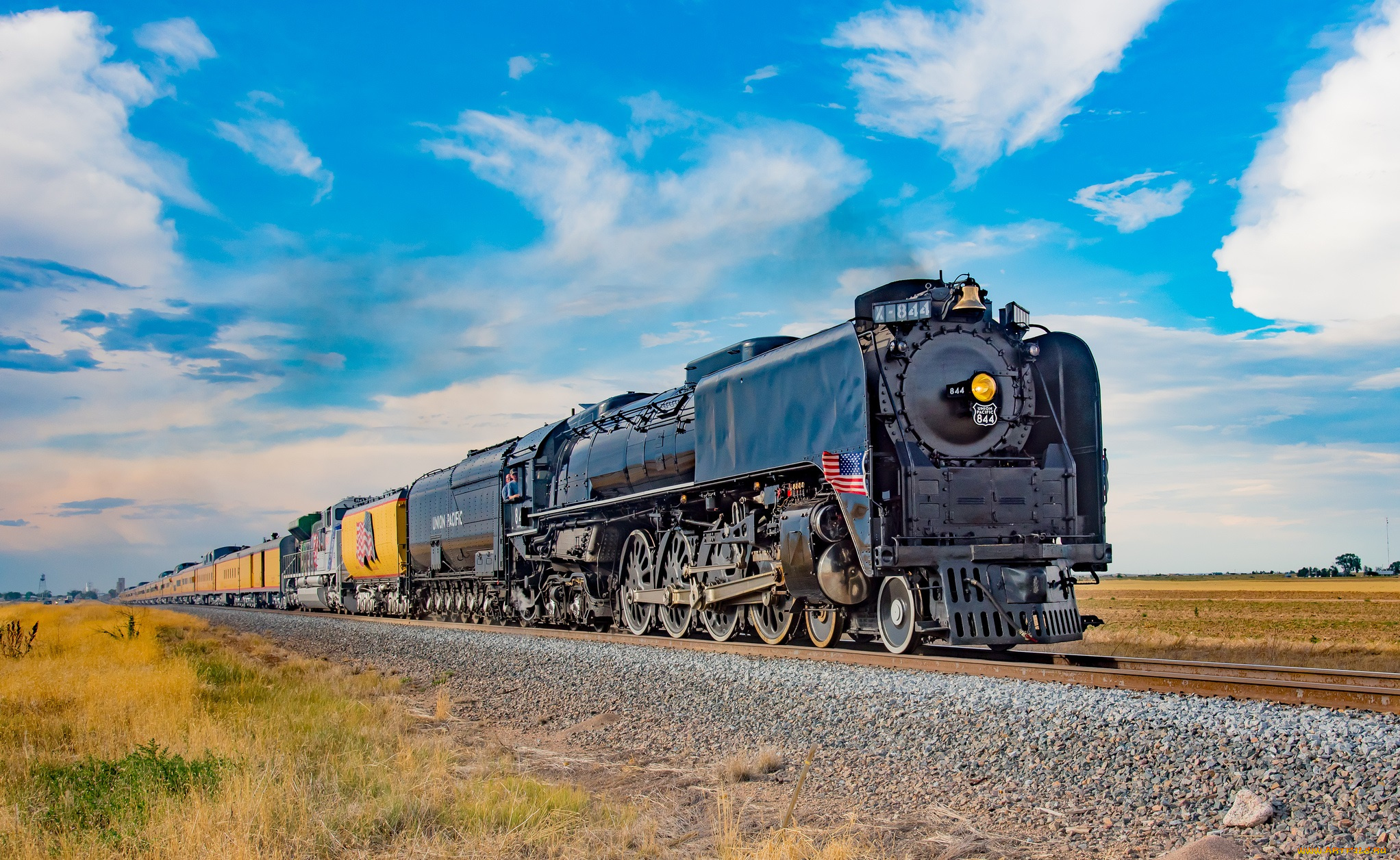 техника, паровозы, локомотив, состав