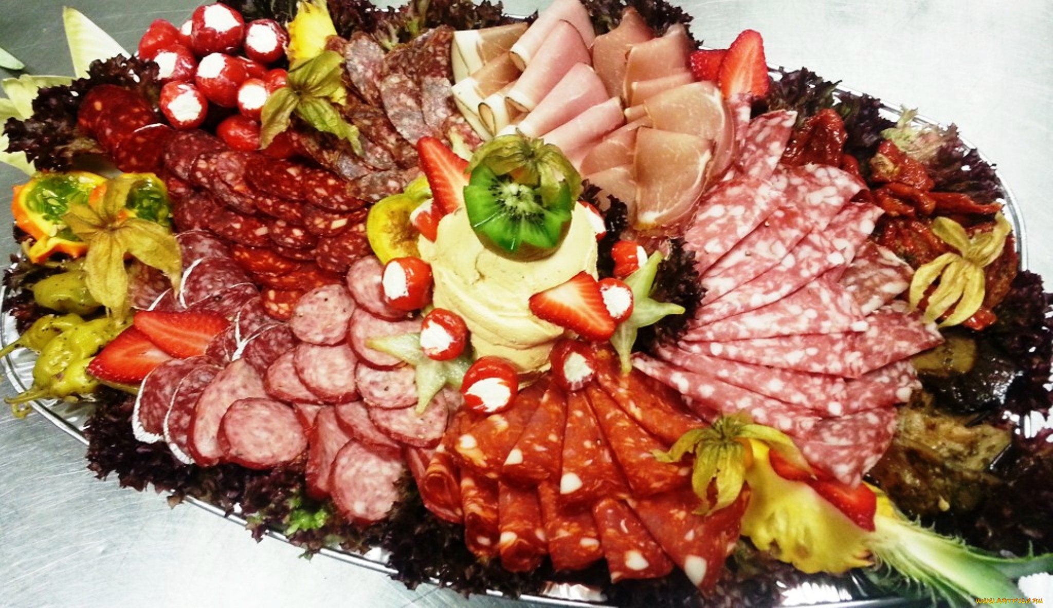 еда, колбасные, изделия, киви, колбаса