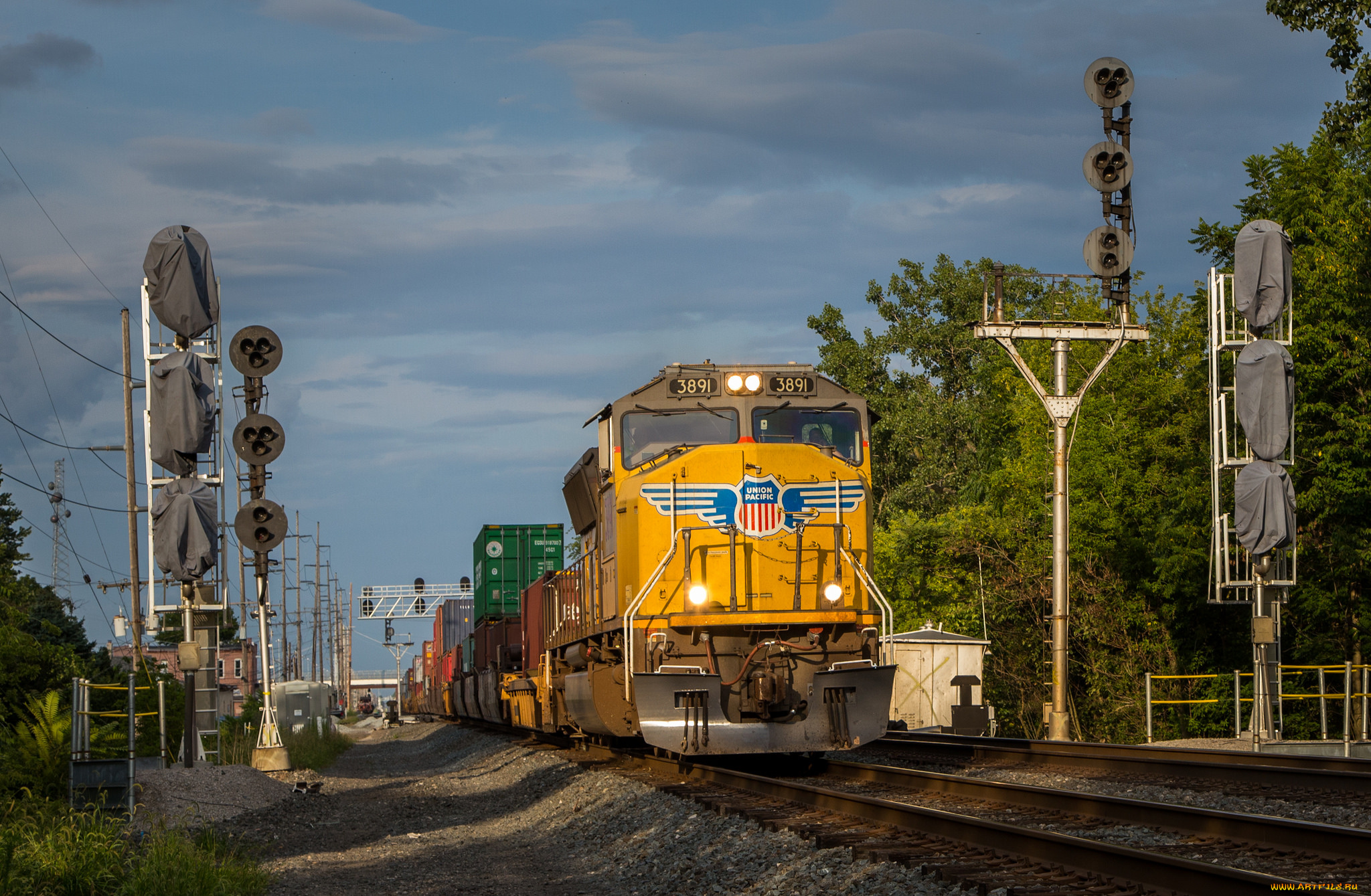 техника, поезда, локомотив, состав