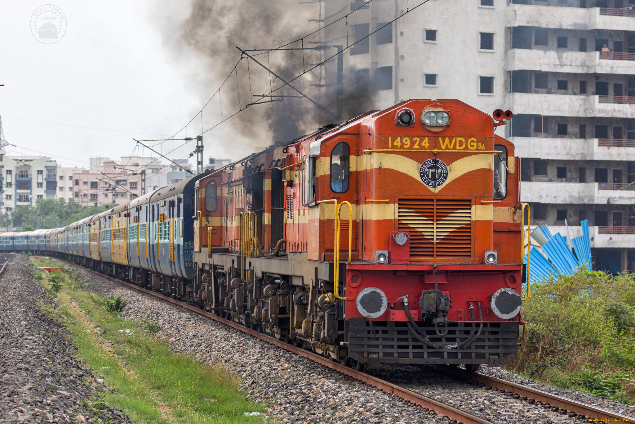 техника, поезда, локомотив, состав