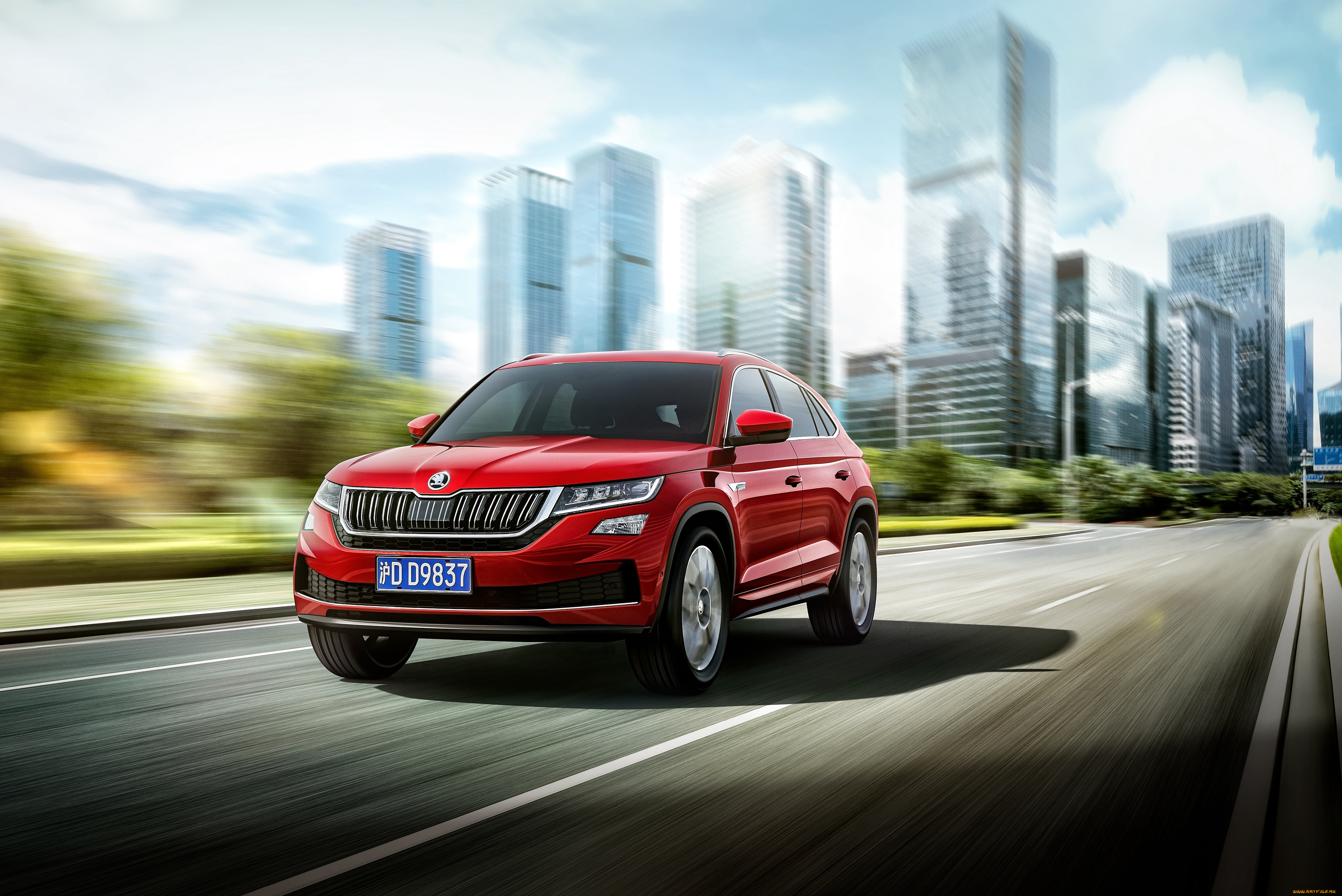 автомобили, skoda, skoda, kodiaq, красный, мощный, внедорожник, шкода, кодиак