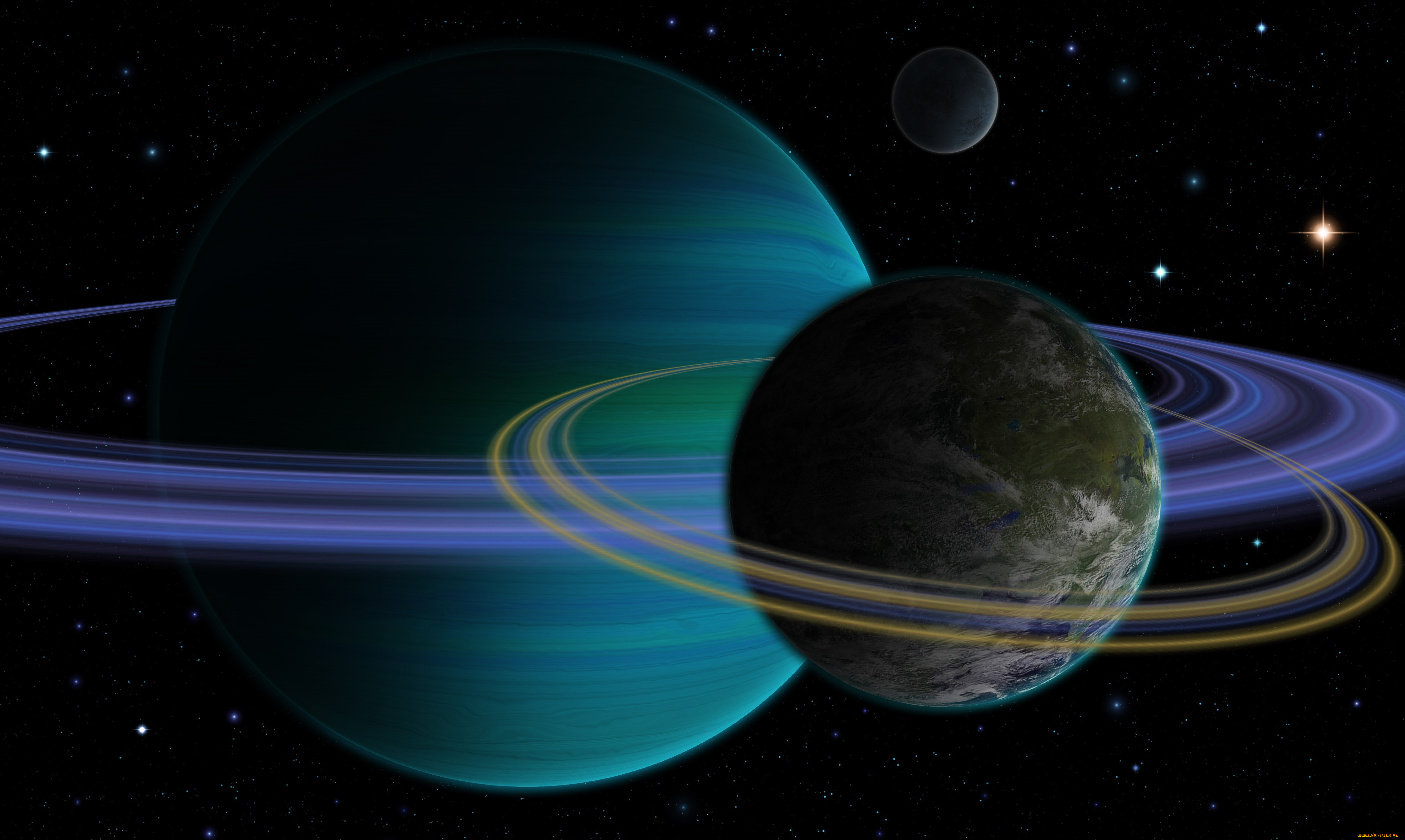 космос, арт, звезды, галактики, вселенная, планеты