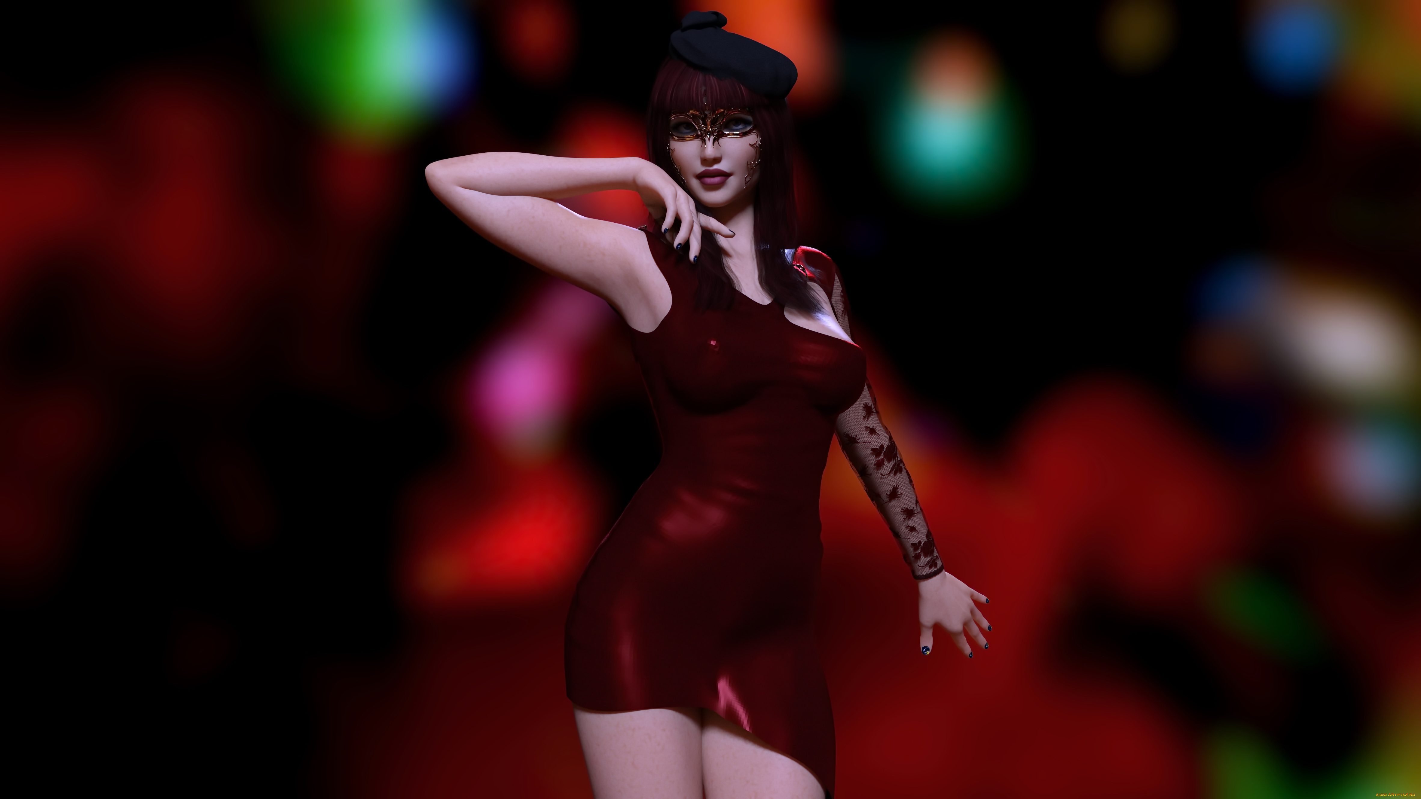 3д, графика, люди, , people, взгляд, фон, девушка