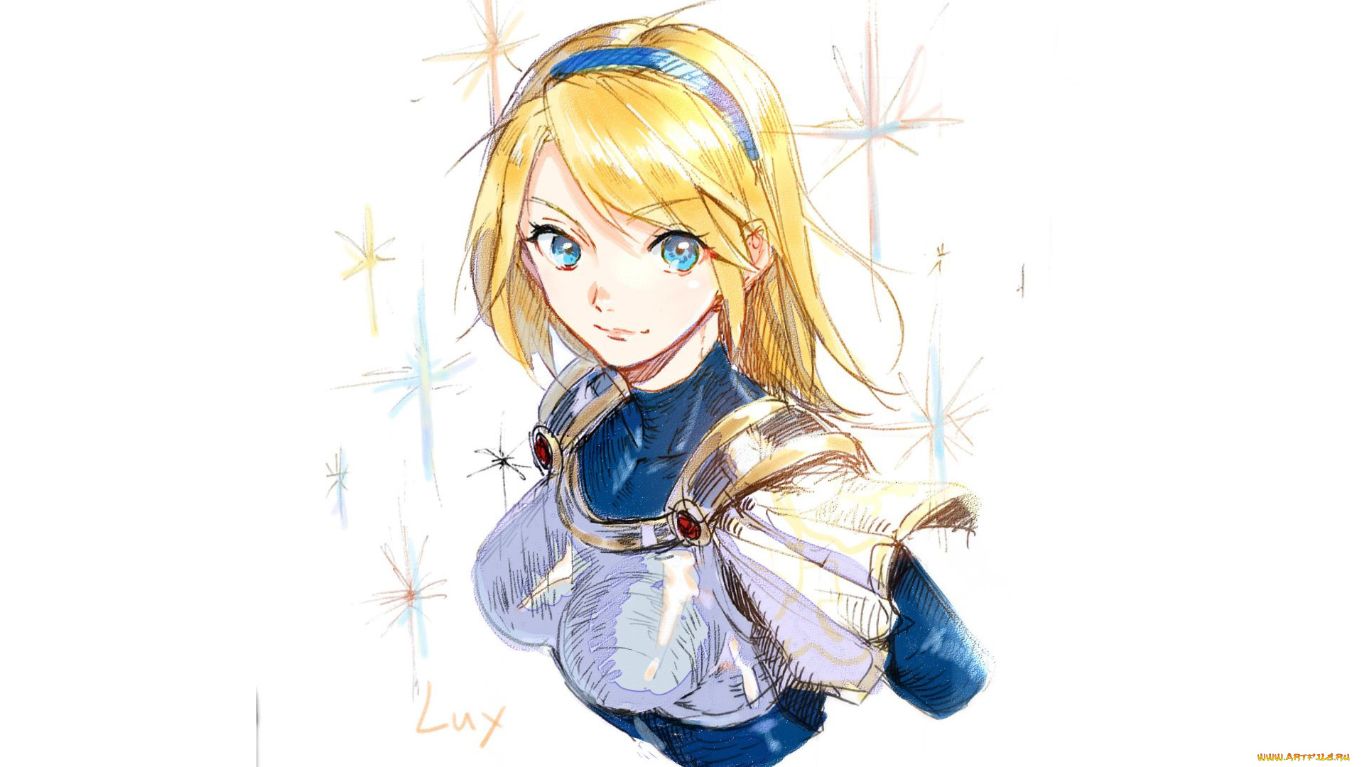 видео, игры, league, of, legends, девушка, сияние, lux