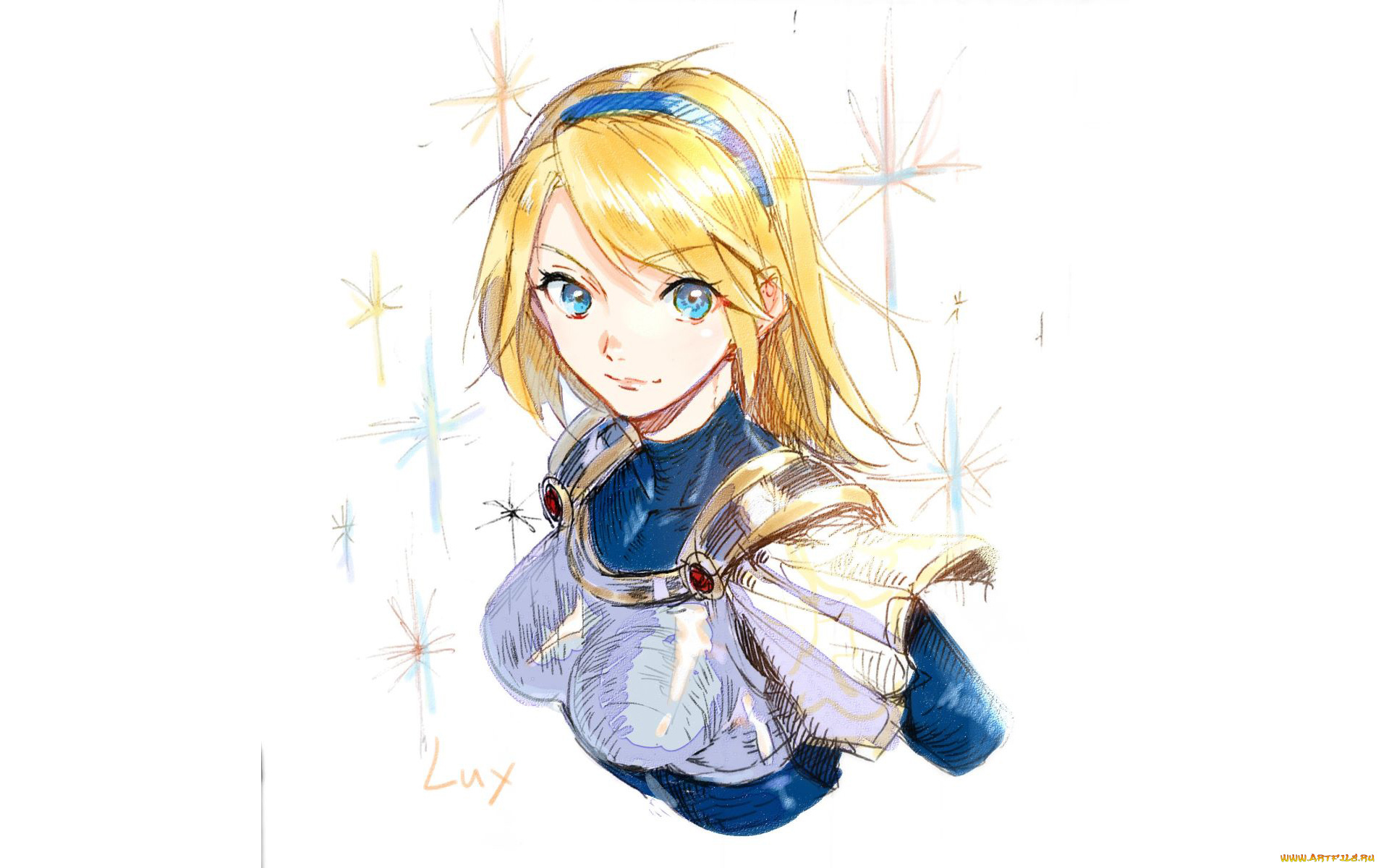 видео, игры, league, of, legends, девушка, сияние, lux