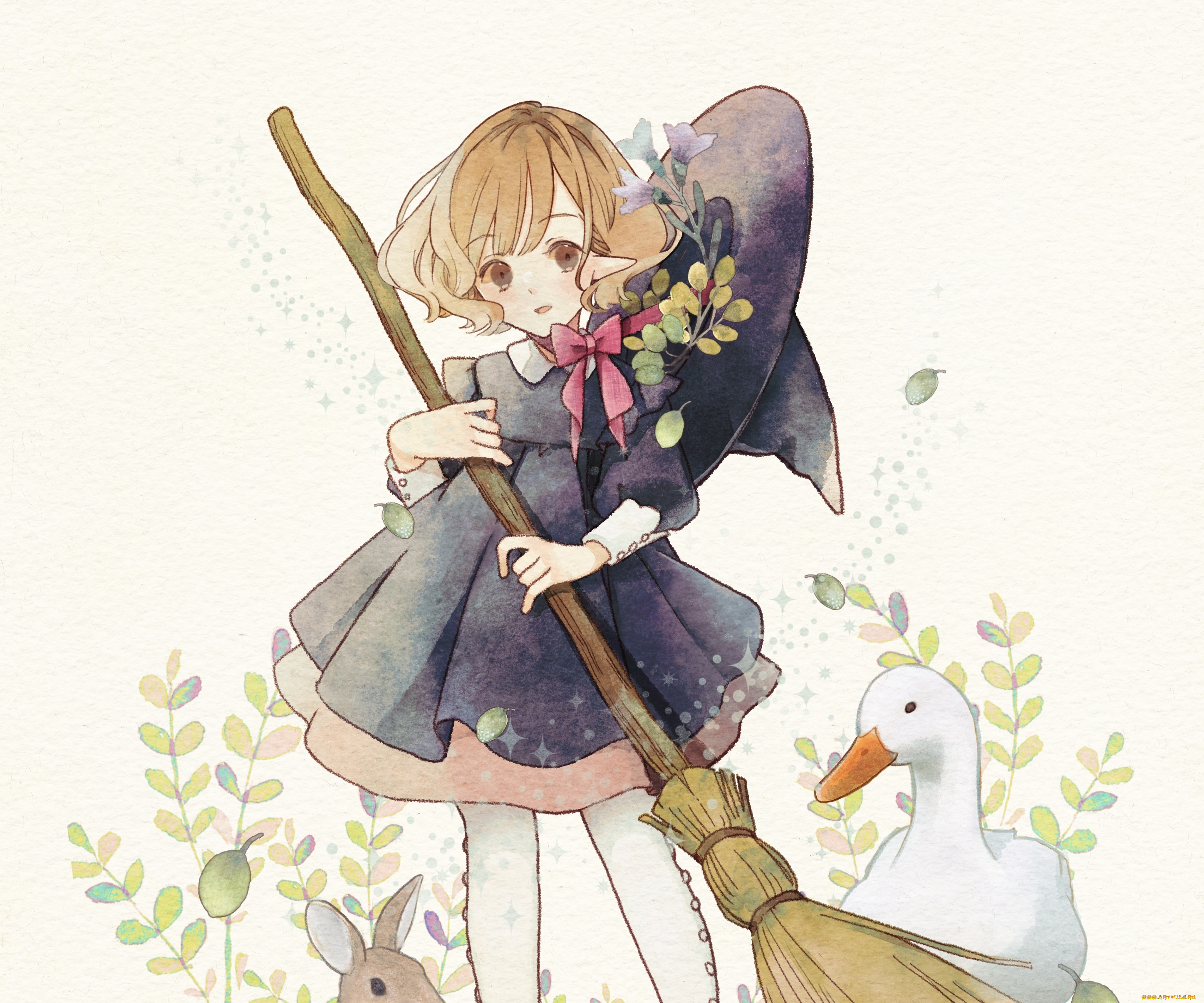 аниме, животные, , существа, девушка