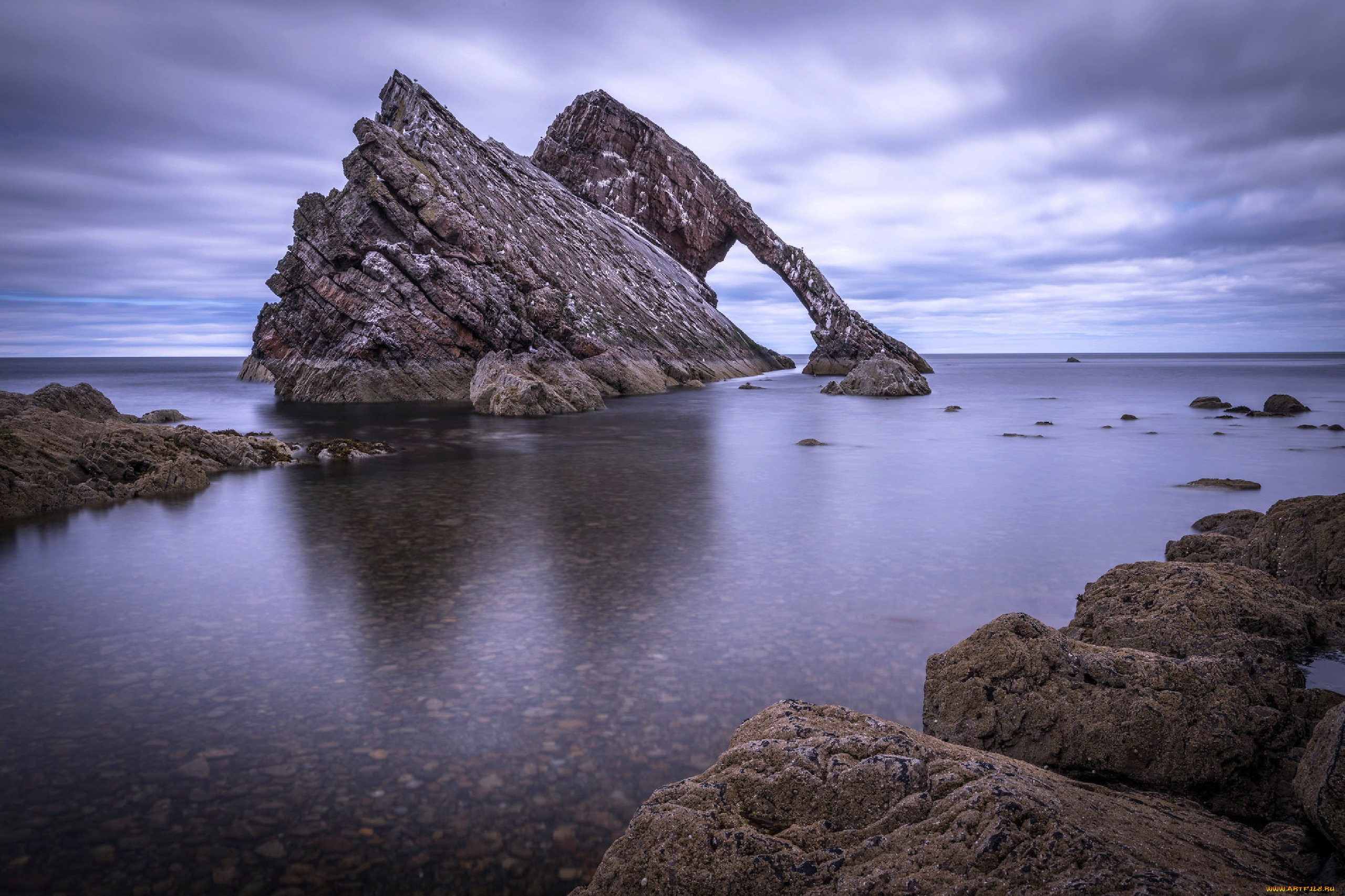 bow, fiddle, rock, scotland, природа, побережье, bow, fiddle, rock