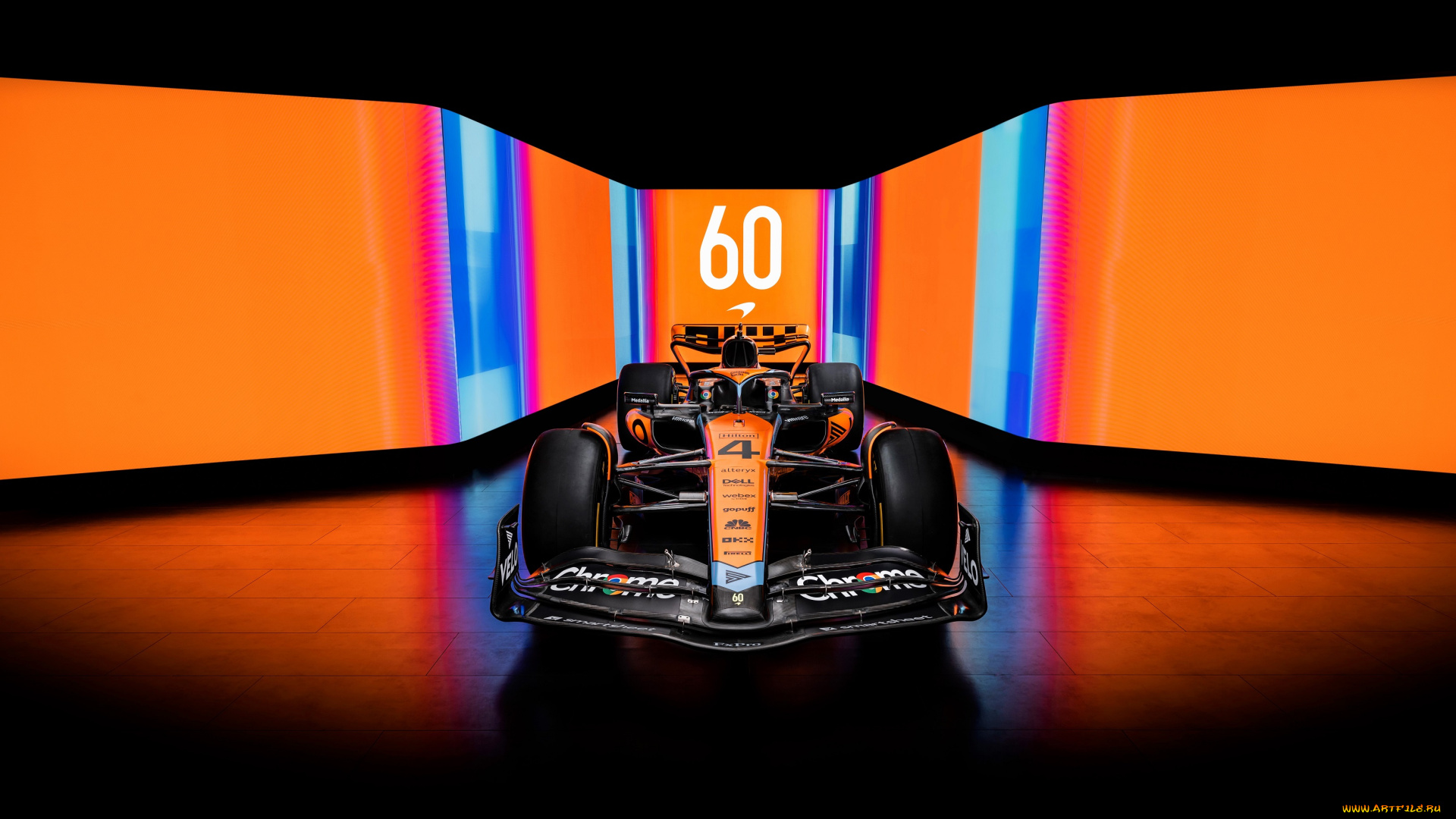 автомобили, formula, 1, mclaren, mcl60, черный, стены