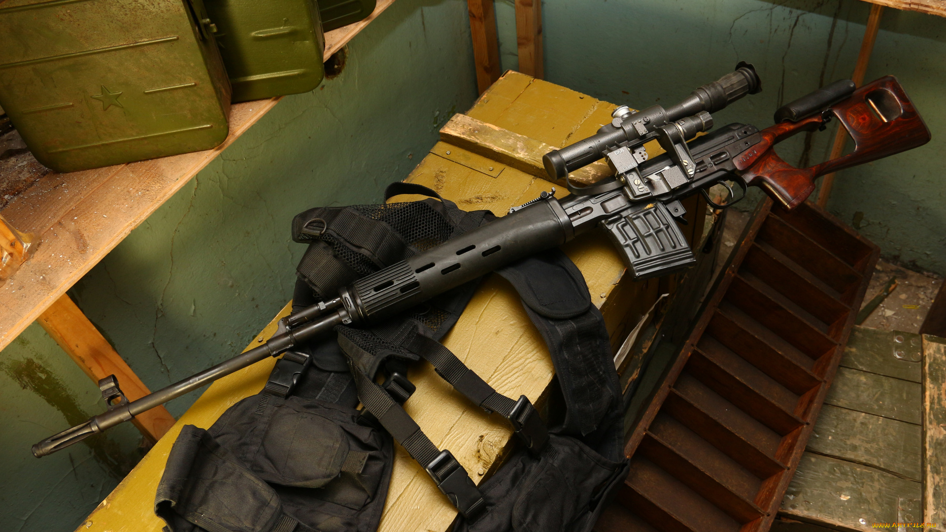 оружие, снайперская, винтовка, драгунов, снайперская, винтовка, ящик