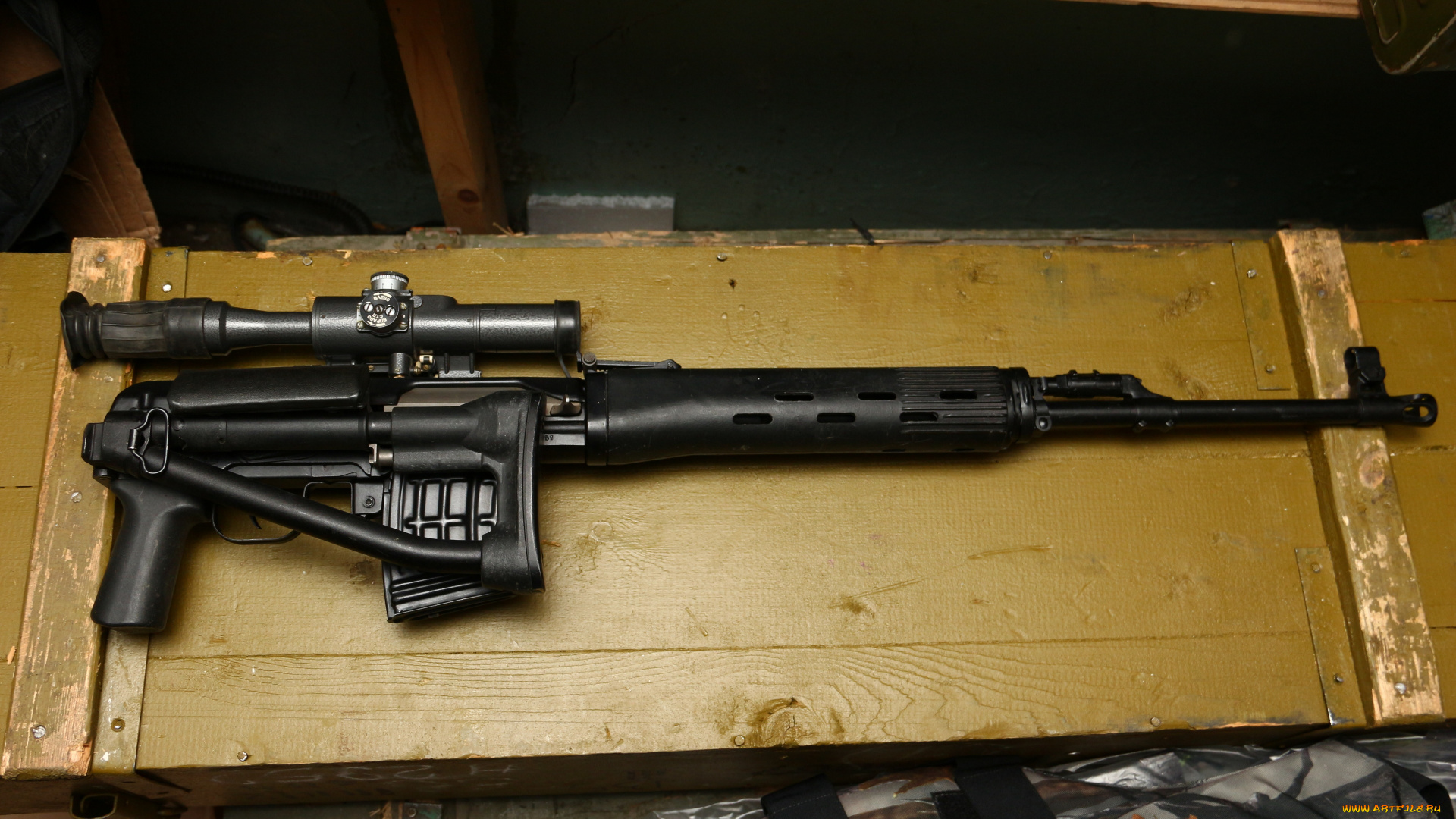 свдс, оружие, снайперская, винтовка, cвд, для, воздушно, десантных, войск, складной, приклад, укороченный, но, утолщенный, ствол