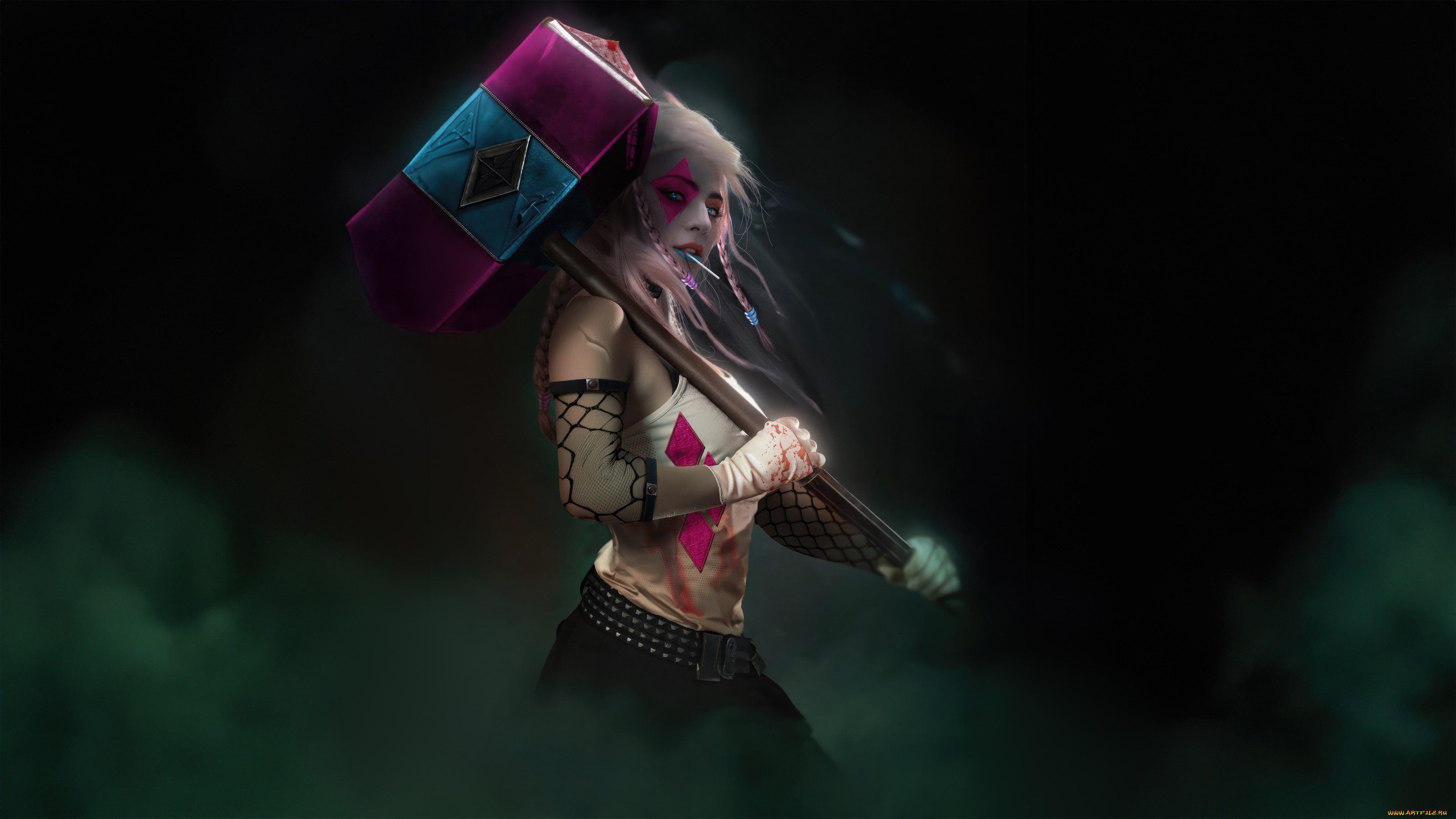 рисованное, комиксы, harley, quinns