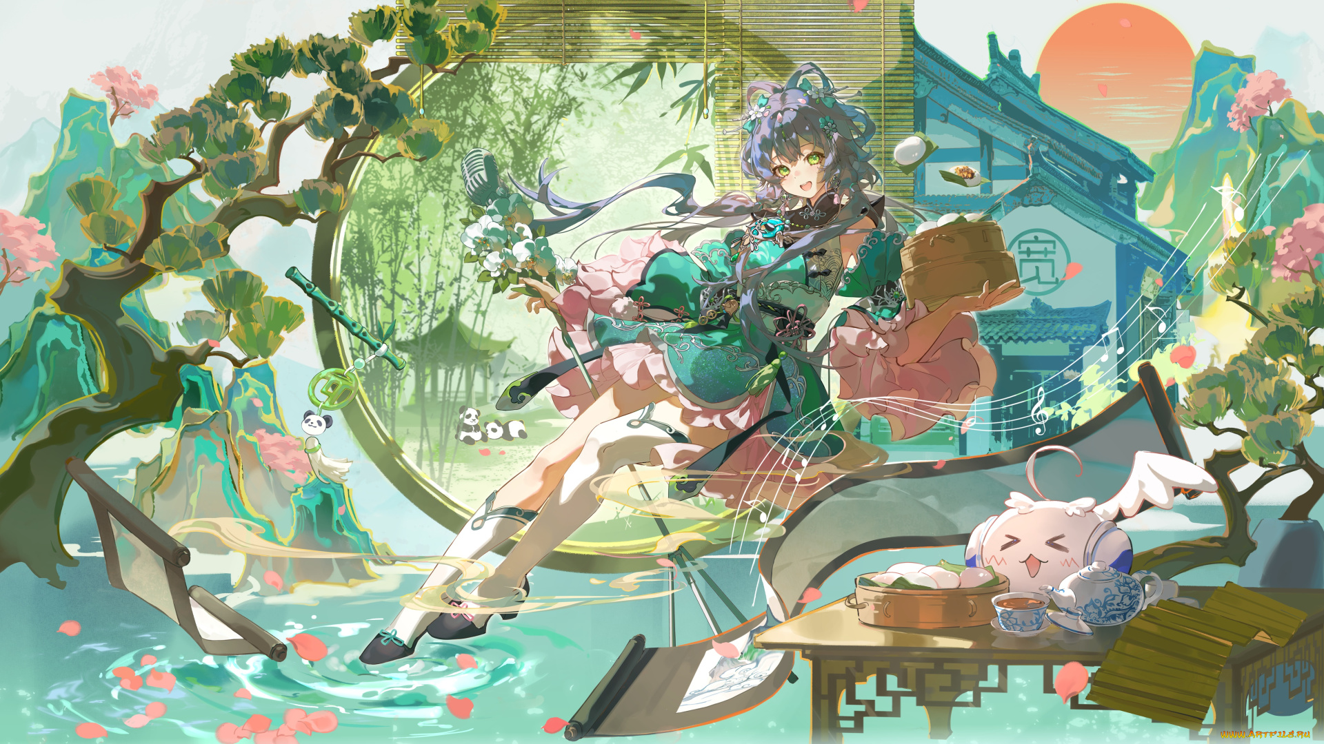 аниме, vsinger, luo, tianyi, kaekaeki