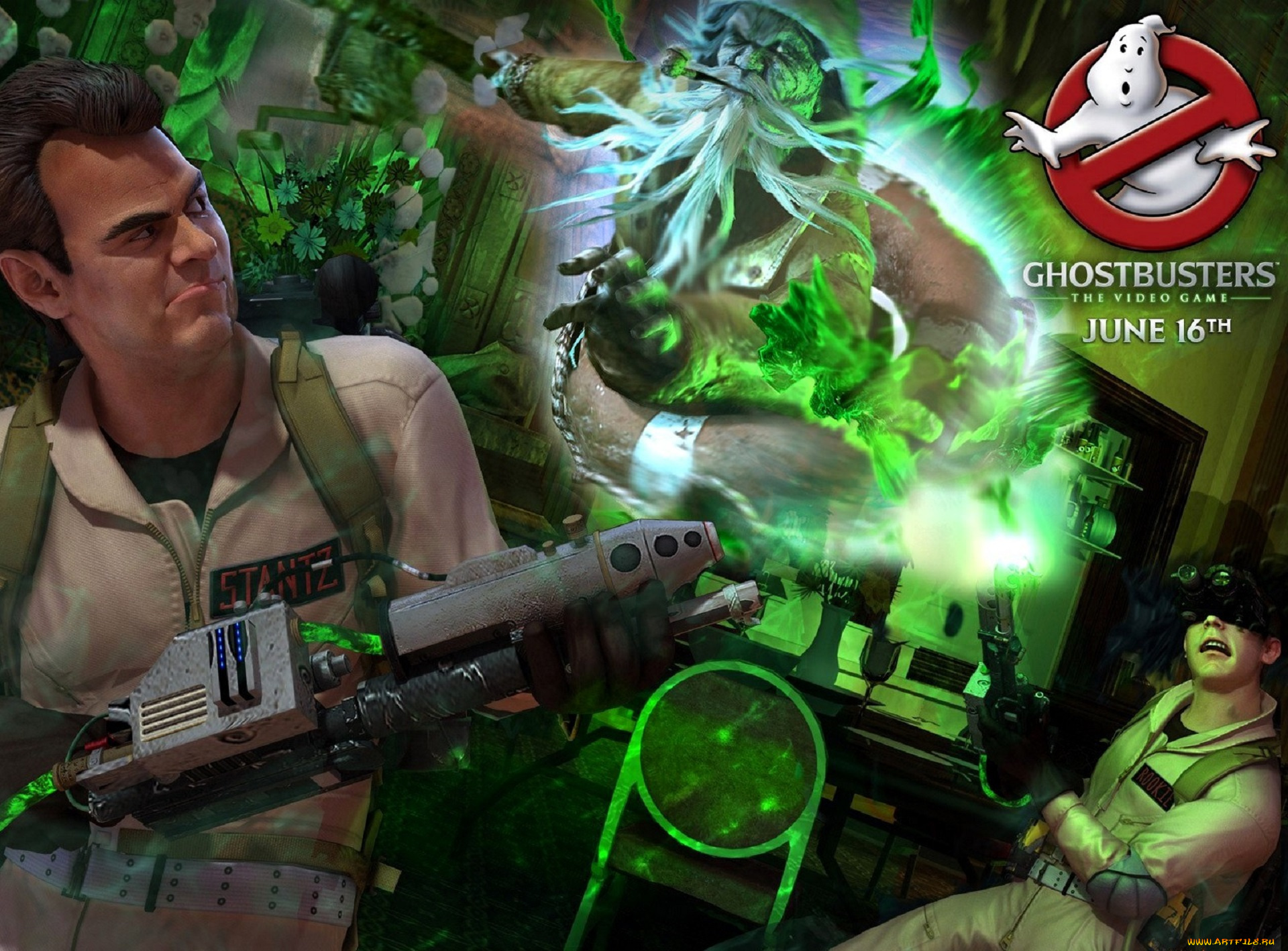 видео, игры, ghostbusters, , the, video, game, охотники, оружие, комбинезоны, привидение