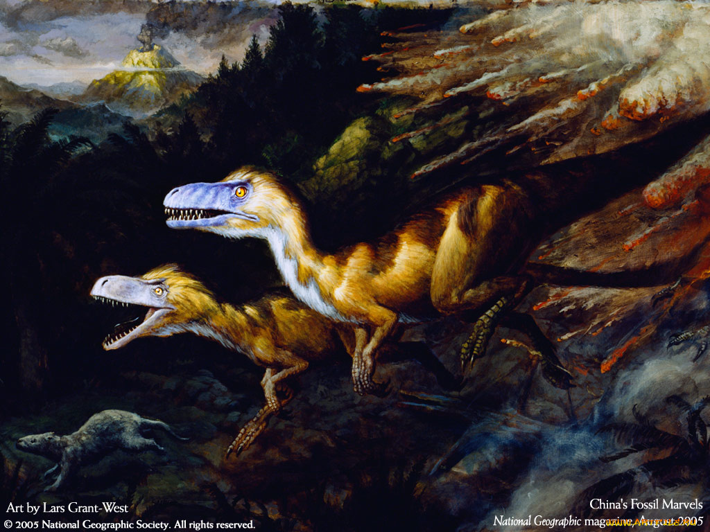 рисованные, животные, доисторические