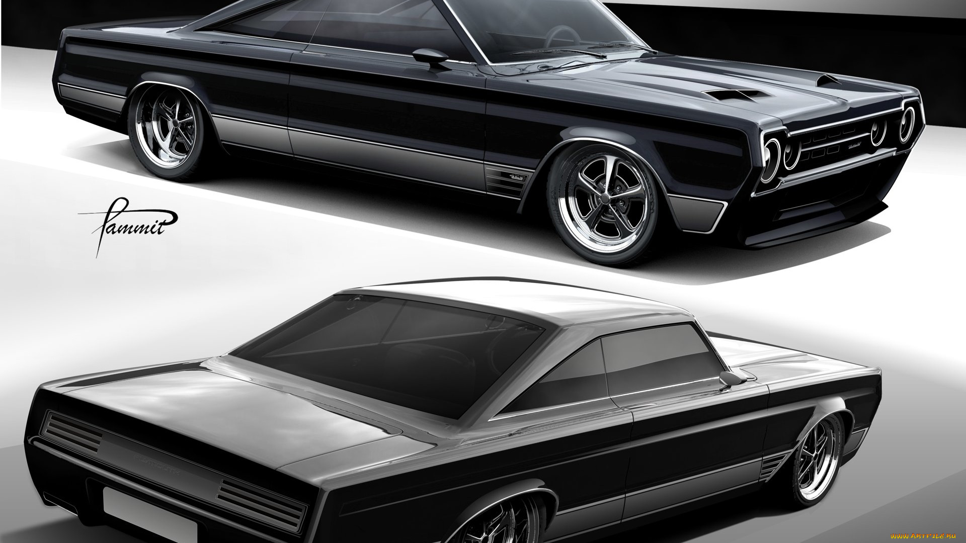 1966, plymouth, pro, touring, concept, автомобили, векторная, графика