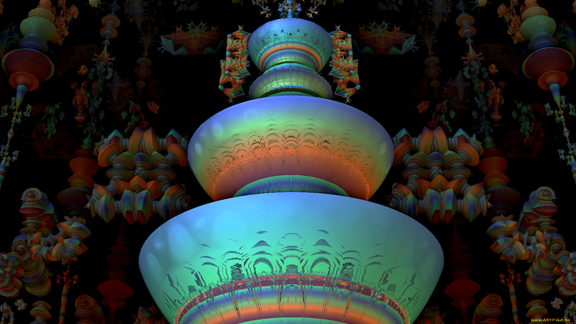 3д, графика, fractal, фракталы, абстракция, узор